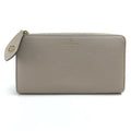 Louis Vuitton Monogram Beige Leather Long Wallet (Bi-Fold) (Pre-Owned)