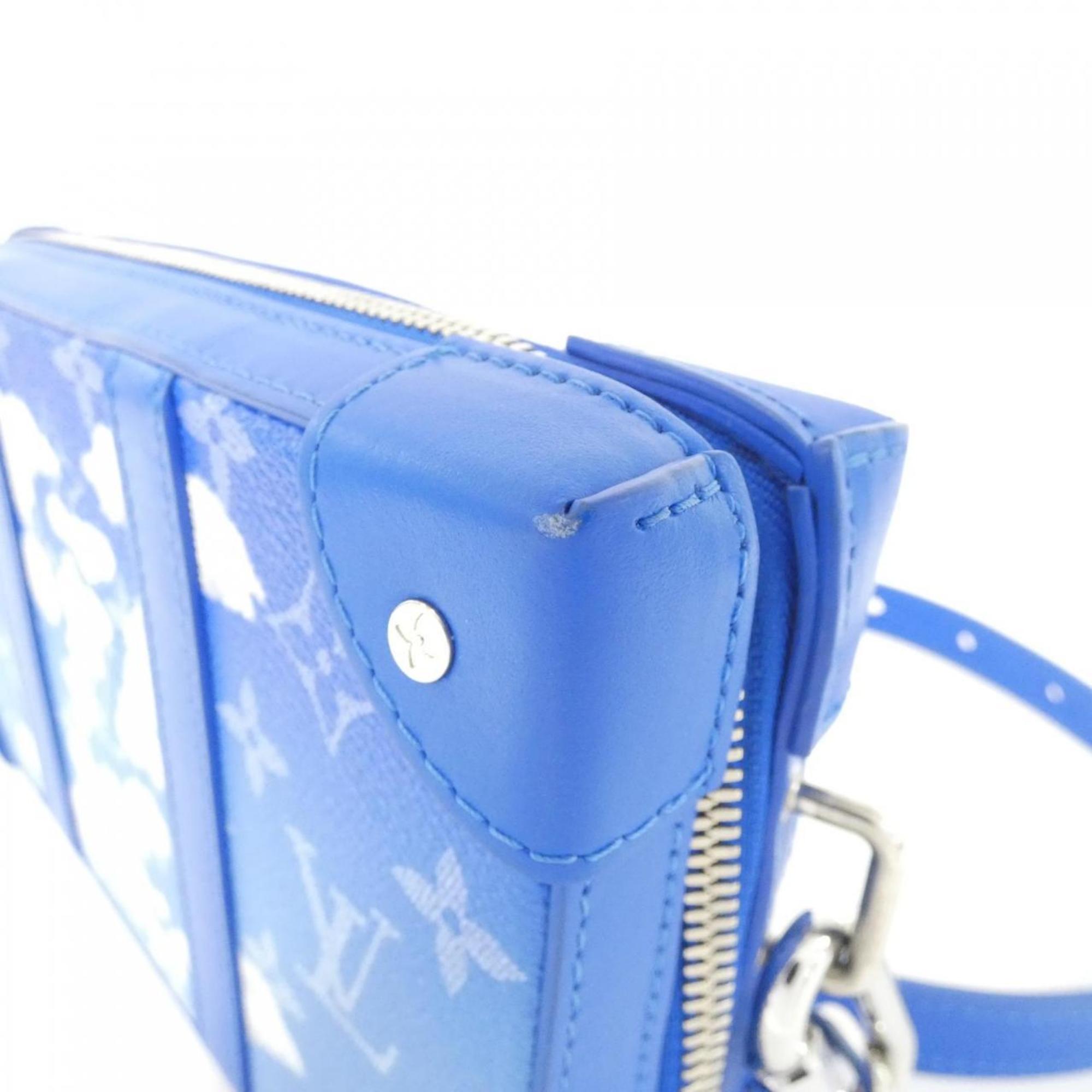 Louis Vuitton Blue Coated Canvas Shoulder Bag (Pre-Owned)