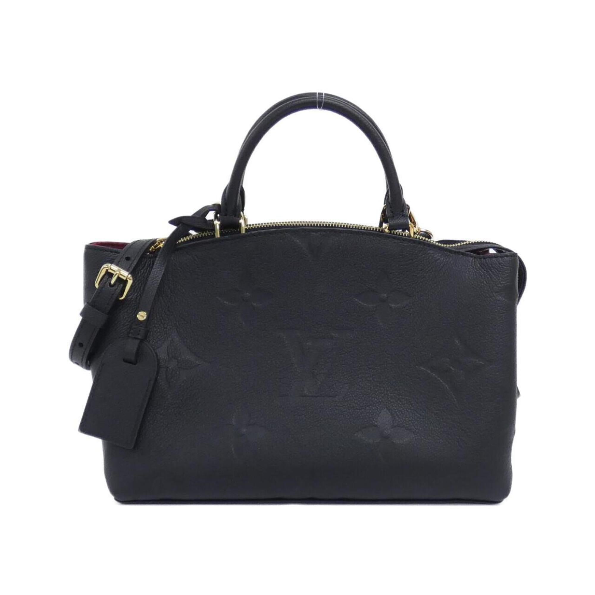Louis Vuitton Black Leather Handbag (Pre-Owned)