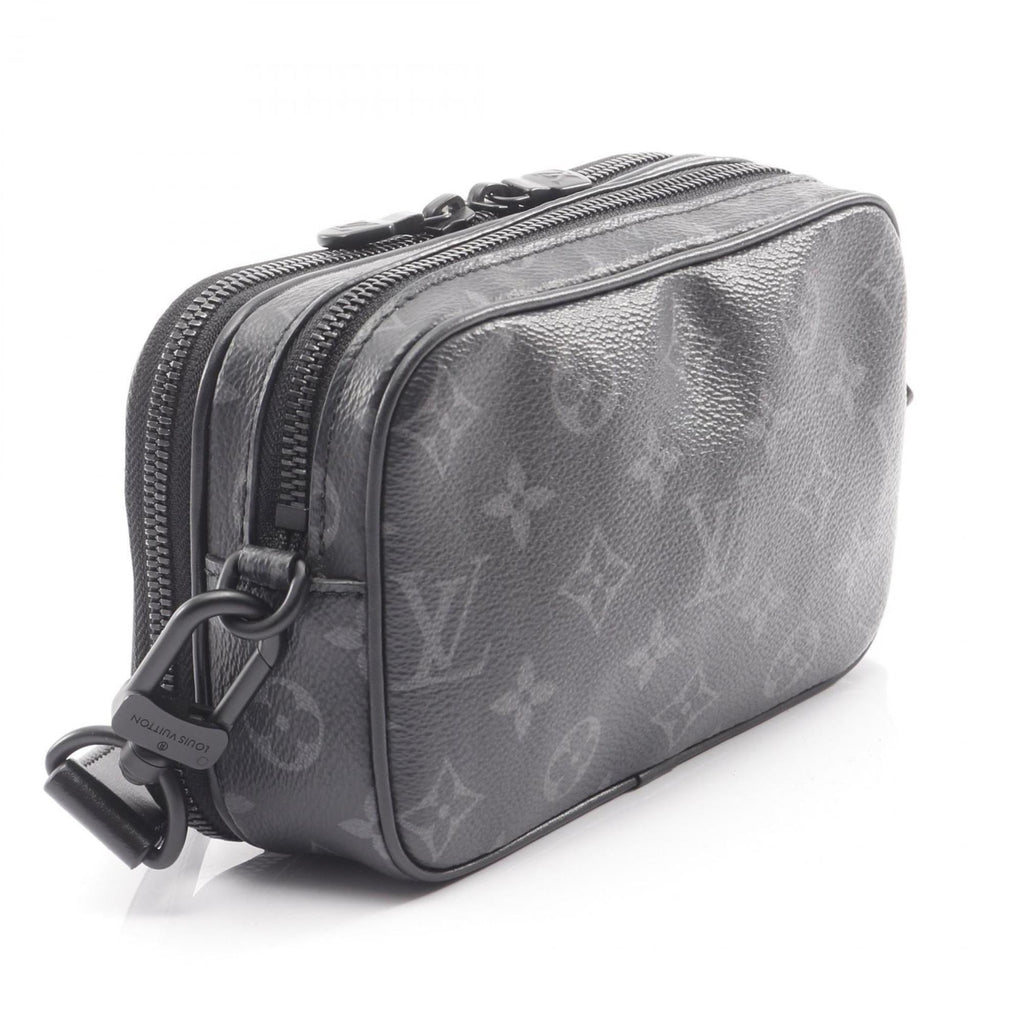 Louis Vuitton Black Coated Canvas Shoulder Bag (Pre-Owned)