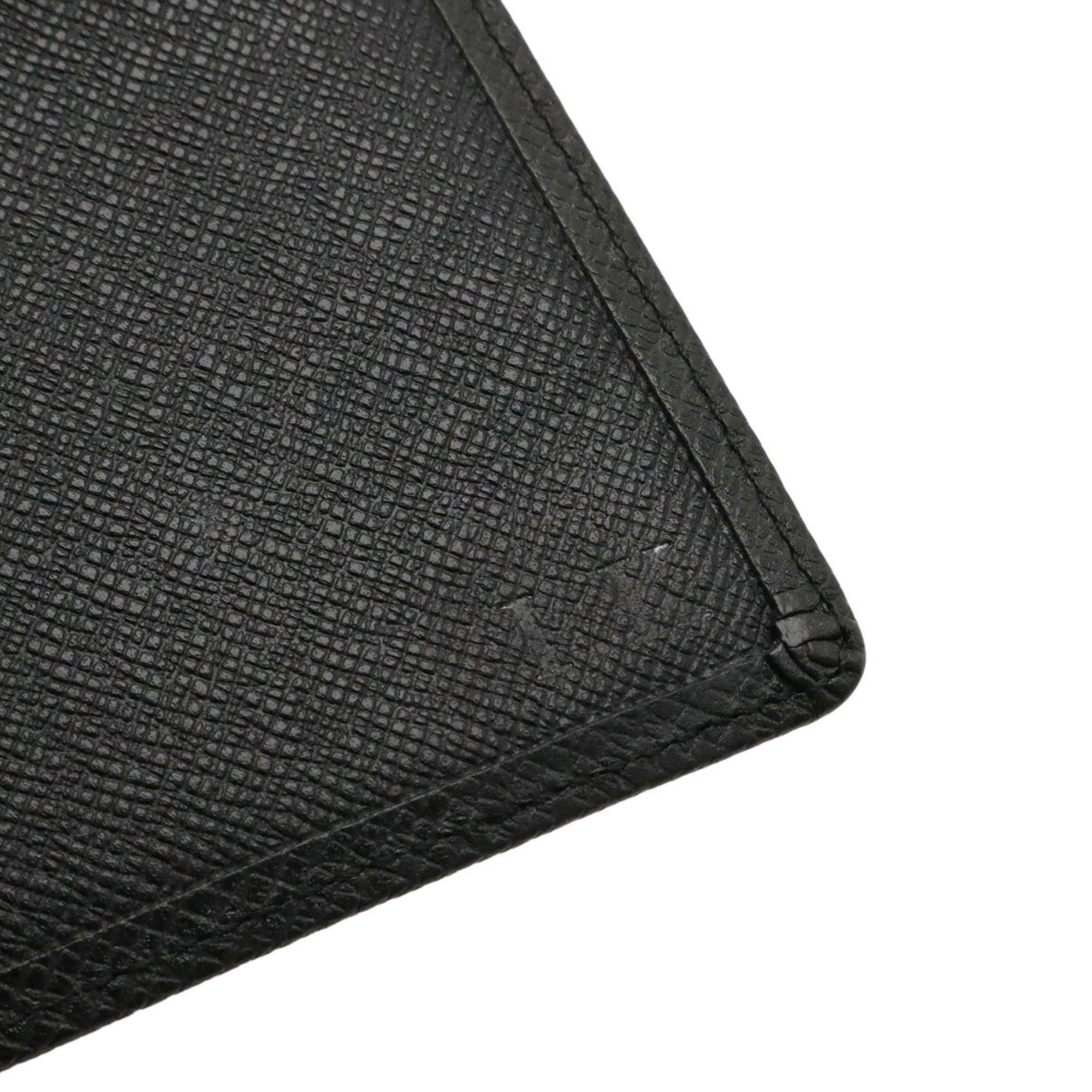 Louis Vuitton Ardoise Black Taiga Leather Leather Long Wallet (Bi-Fold) (Pre-Owned)