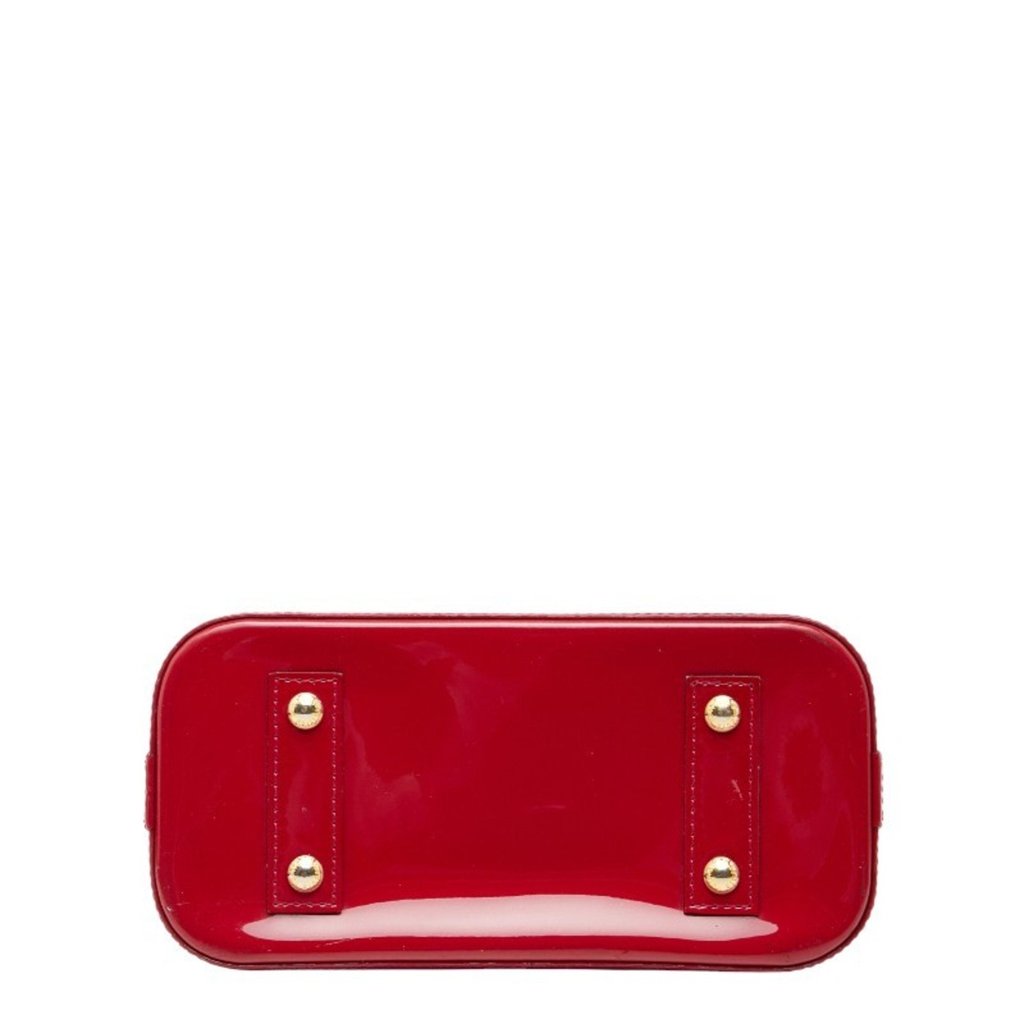 Louis Vuitton Pomme D'amour Red Color Patent Leather Handbag Shoulder Bag (Pre-Owned)