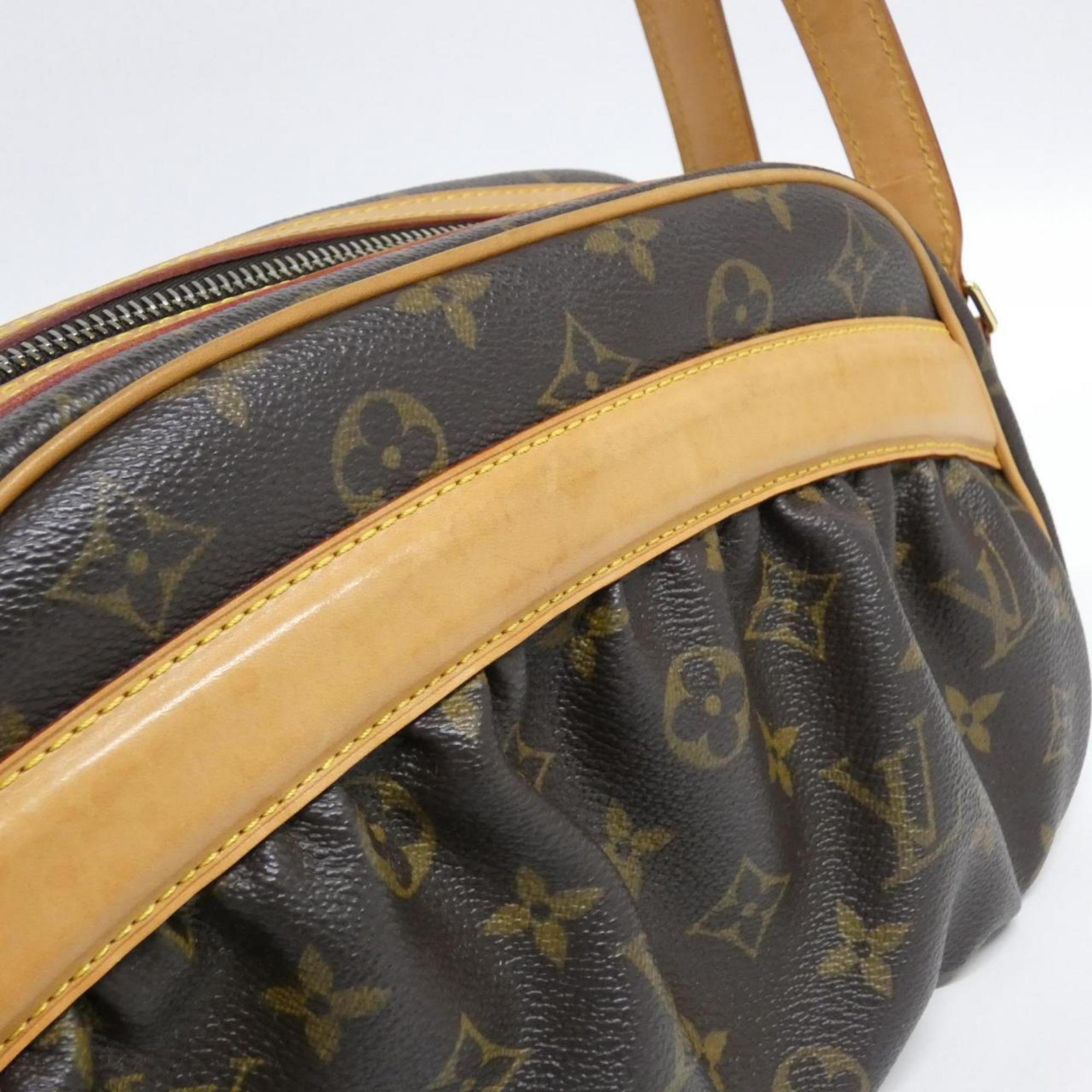 Louis Vuitton Marron Coated Canvas Shoulder Bag (Pre-Owned)