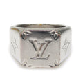 Louis Vuitton Silver Metal Band Ring (Pre-Owned)