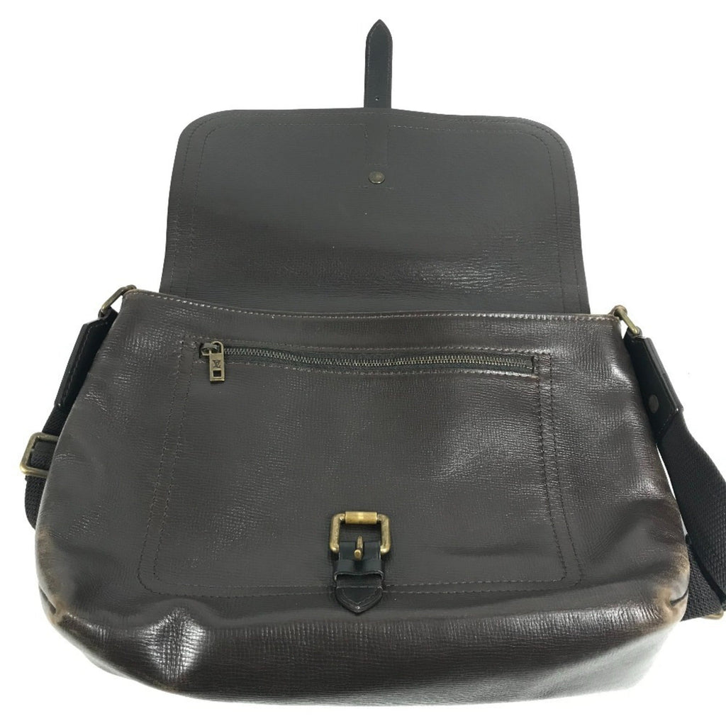 Louis Vuitton Brown Coffee Utah Leather Messenger Bag Shoulder Bag (Pre-Owned)
