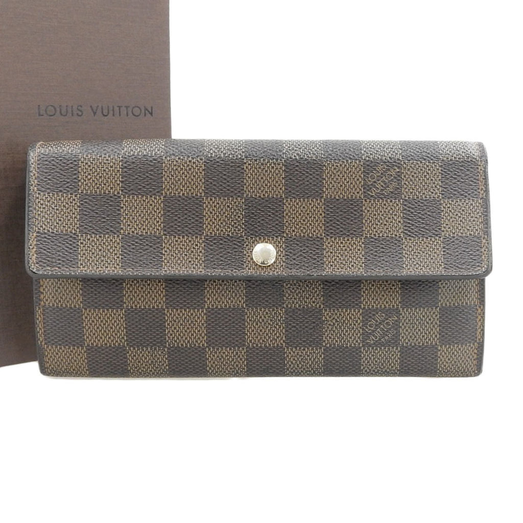 Louis Vuitton Ebene Pvc Long Wallet (Bi-Fold) (Pre-Owned)