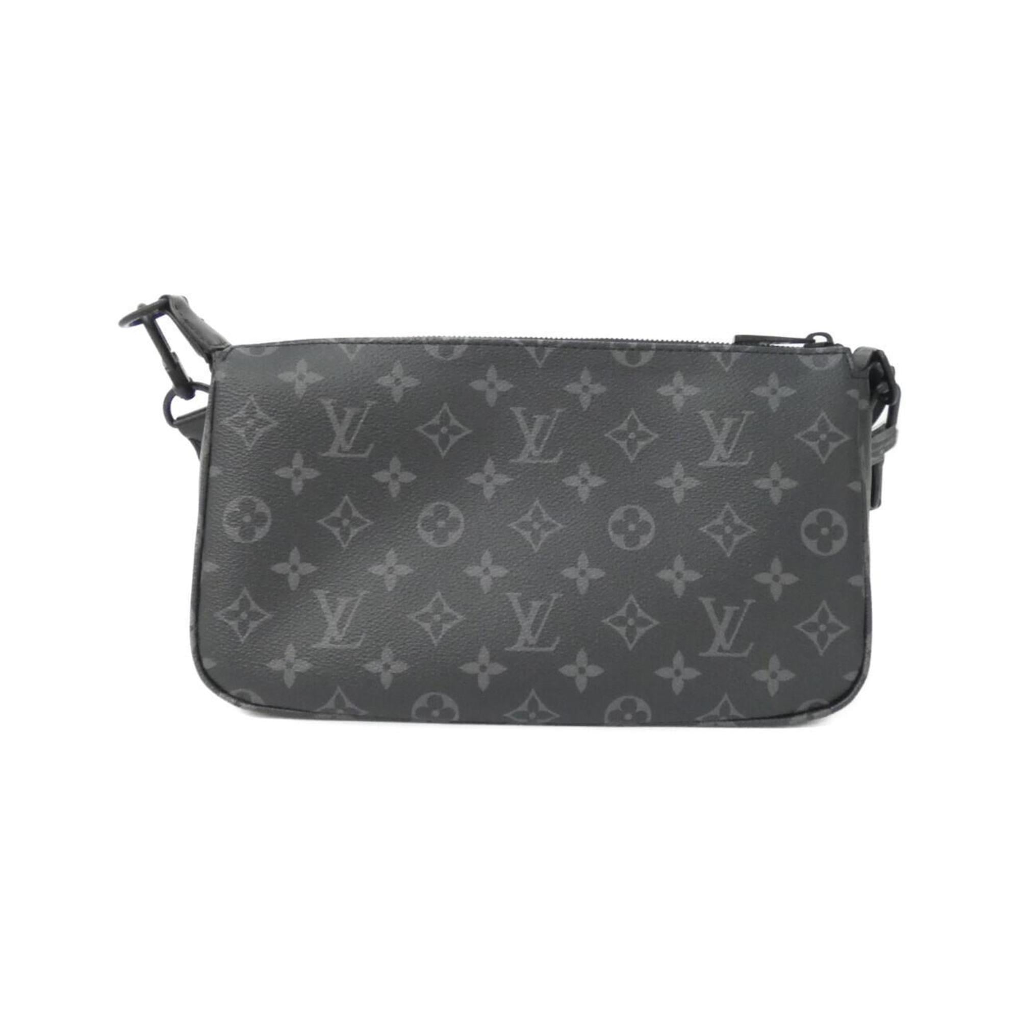 Louis Vuitton Black Coated Canvas Pochette Shoulder Bag (Pre-Owned)