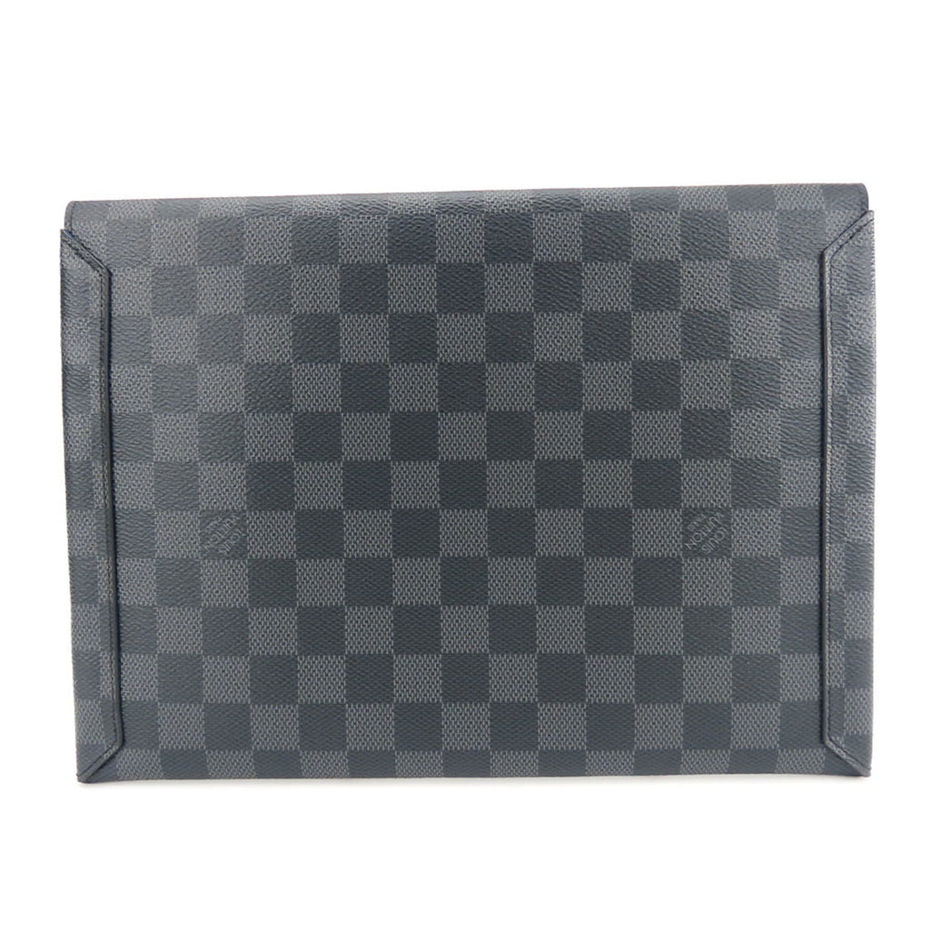 Louis Vuitton Damier Graphite Black Gray Damier Graphite Clutch Bag (Pre-Owned)