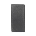 Louis Vuitton Black Leather Long Wallet (Bi-Fold) (Pre-Owned)