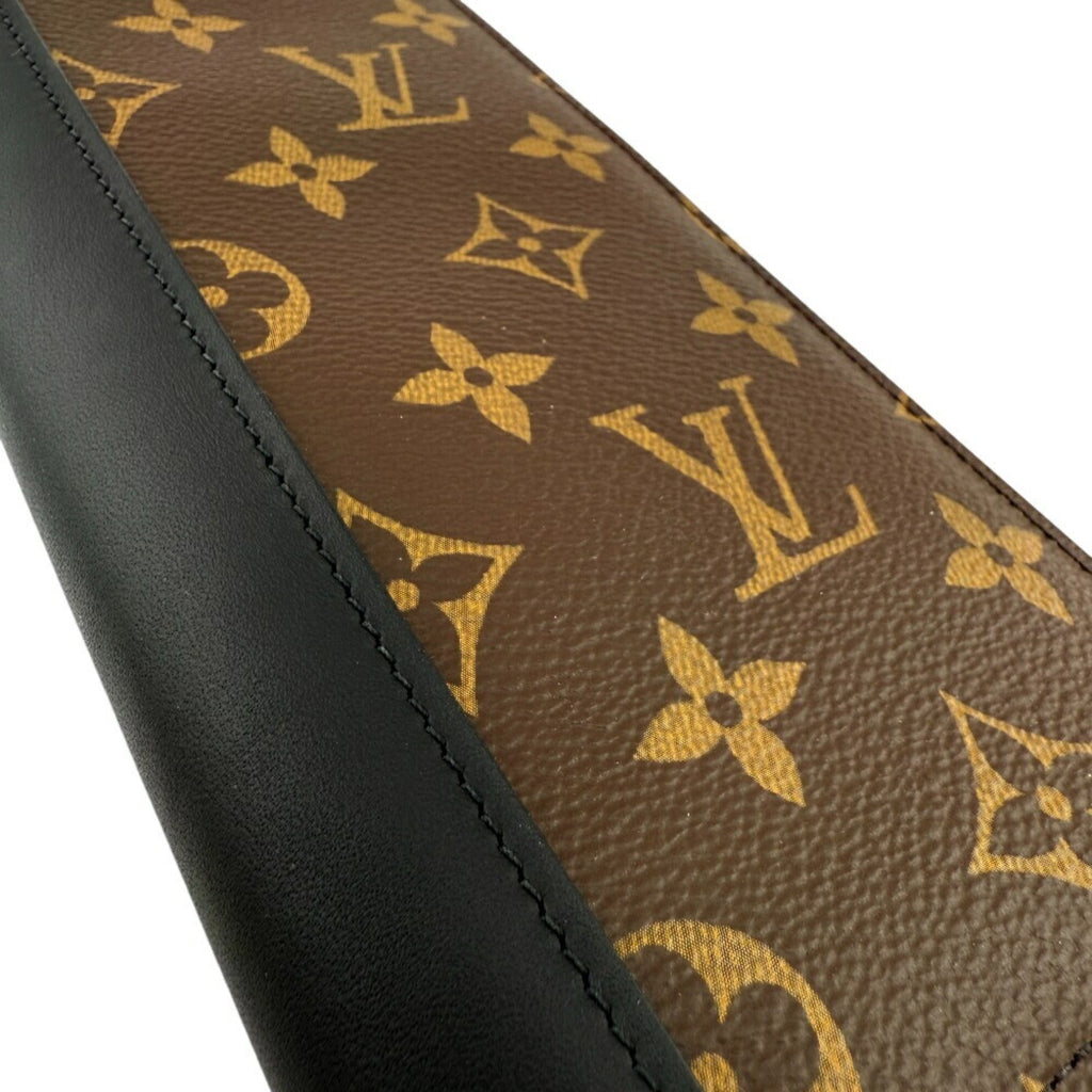 Louis Vuitton Monogram Macassar Brown Leather Long Wallet (Bi-Fold) (Pre-Owned)