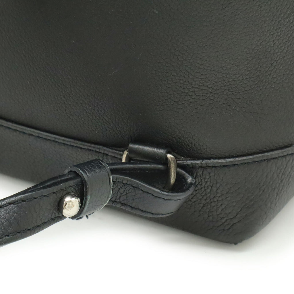 Louis Vuitton Black Noir Leather Backpack (Pre-Owned)