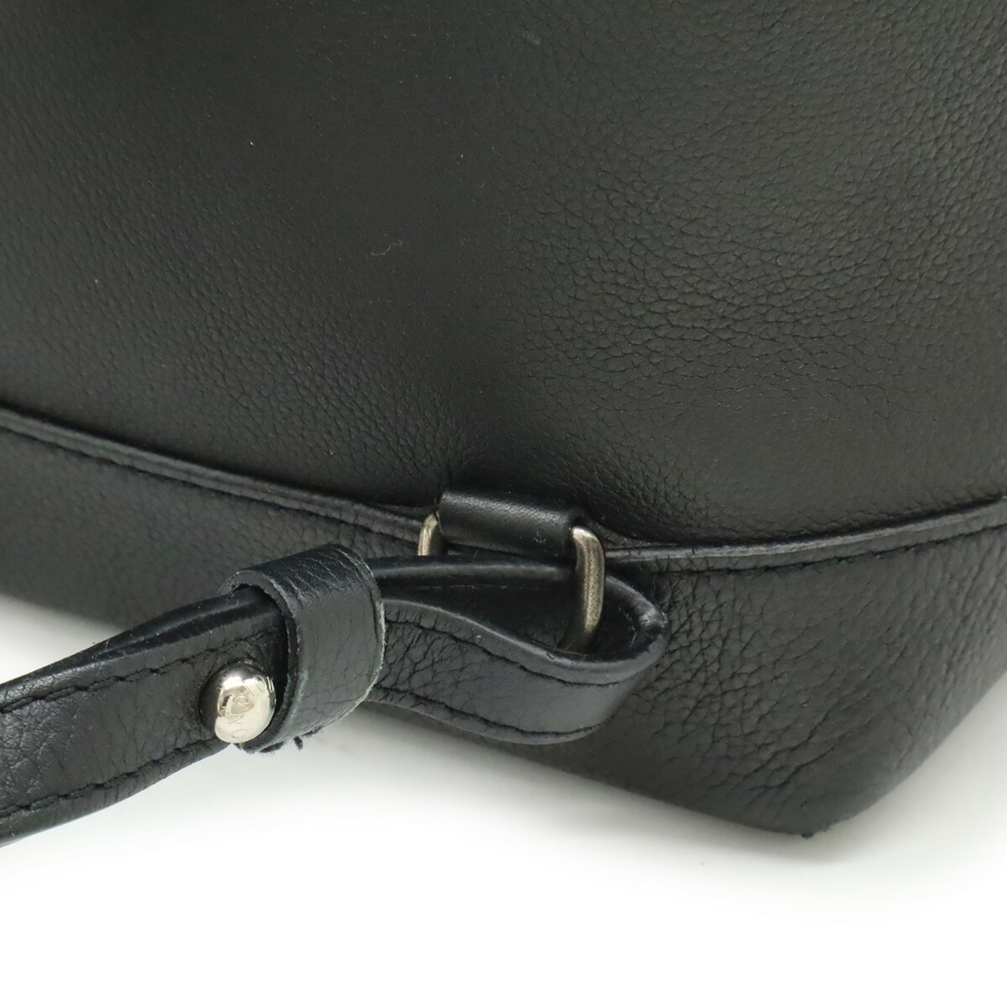 Louis Vuitton Black Noir Leather Backpack (Pre-Owned)