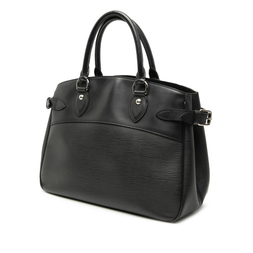 Louis Vuitton Black Noir Leather Handbag Tote Bag (Pre-Owned)