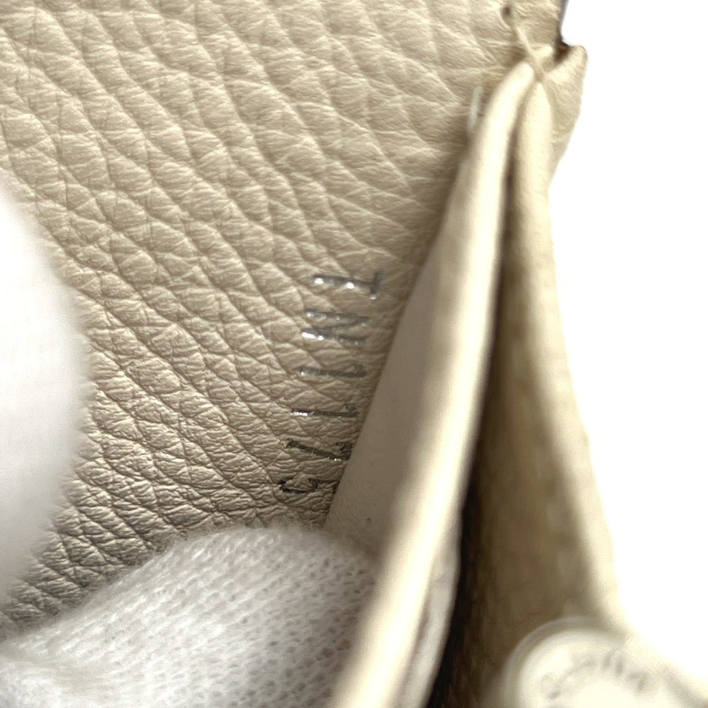 Louis Vuitton White Leather Long Wallet (Bi-Fold) (Pre-Owned)