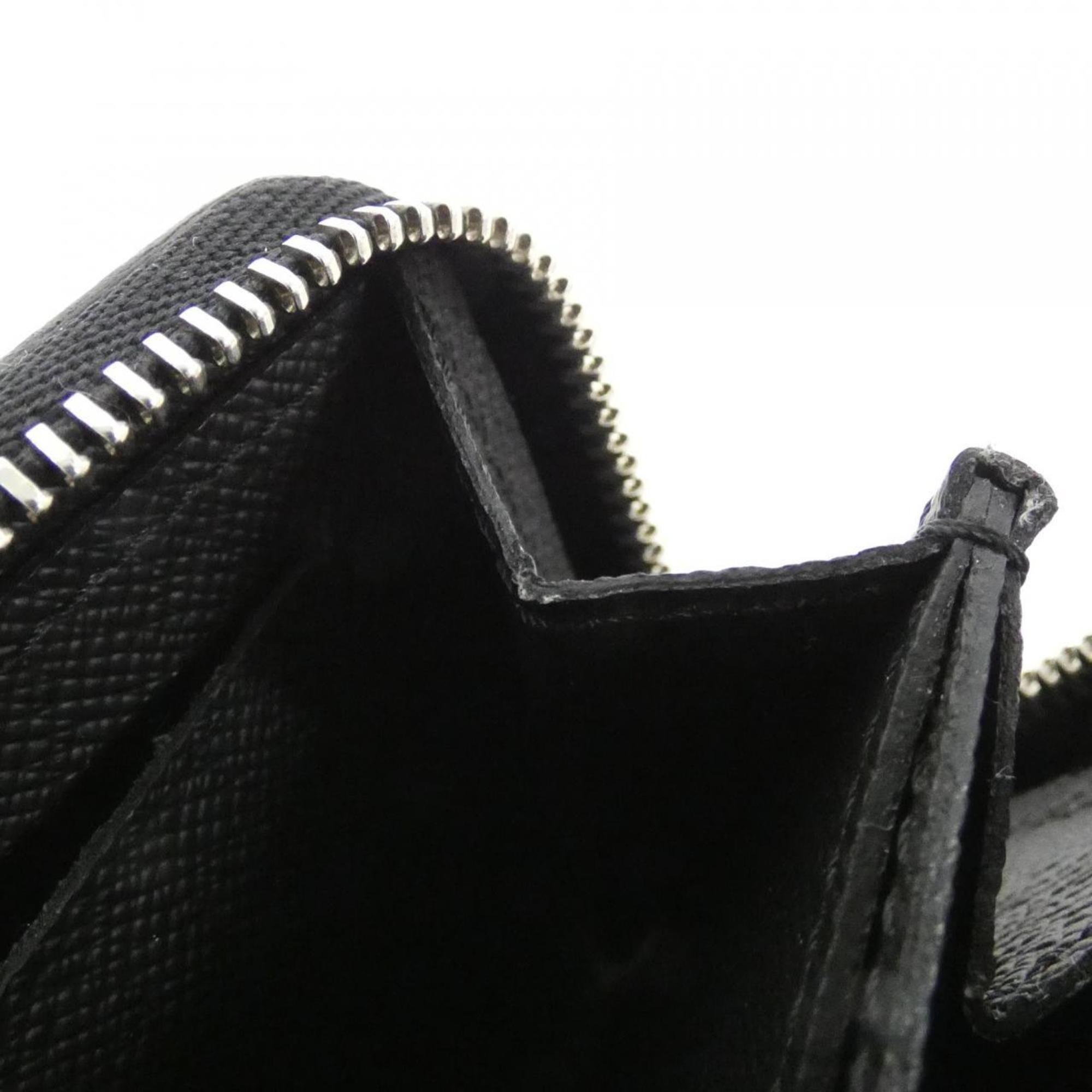Louis Vuitton Black Leather Coin Purse/Coin Case (Pre-Owned)