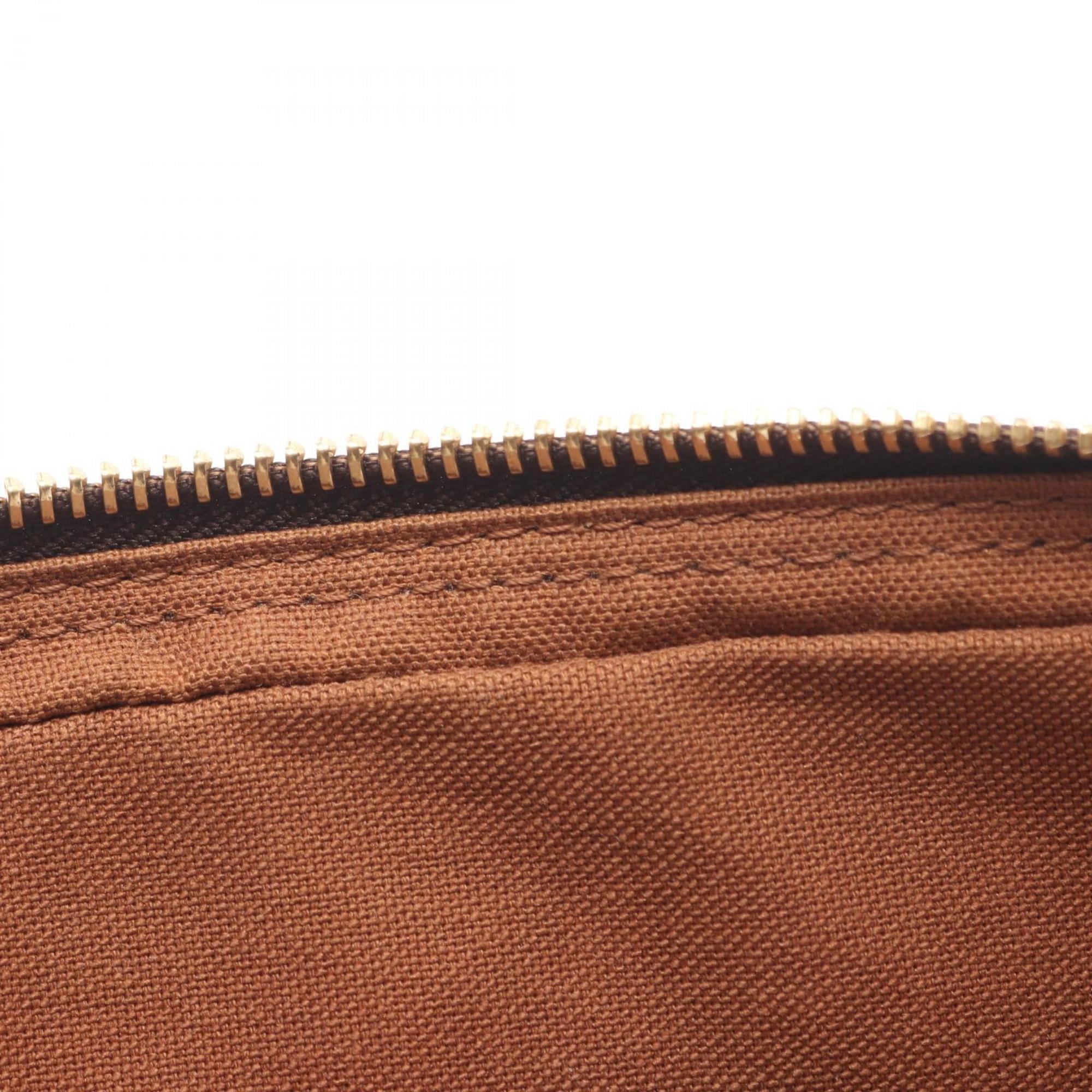 Louis Vuitton Monogram Brown Coated Canvas Leather Shoulder Bag (Pre-Owned)