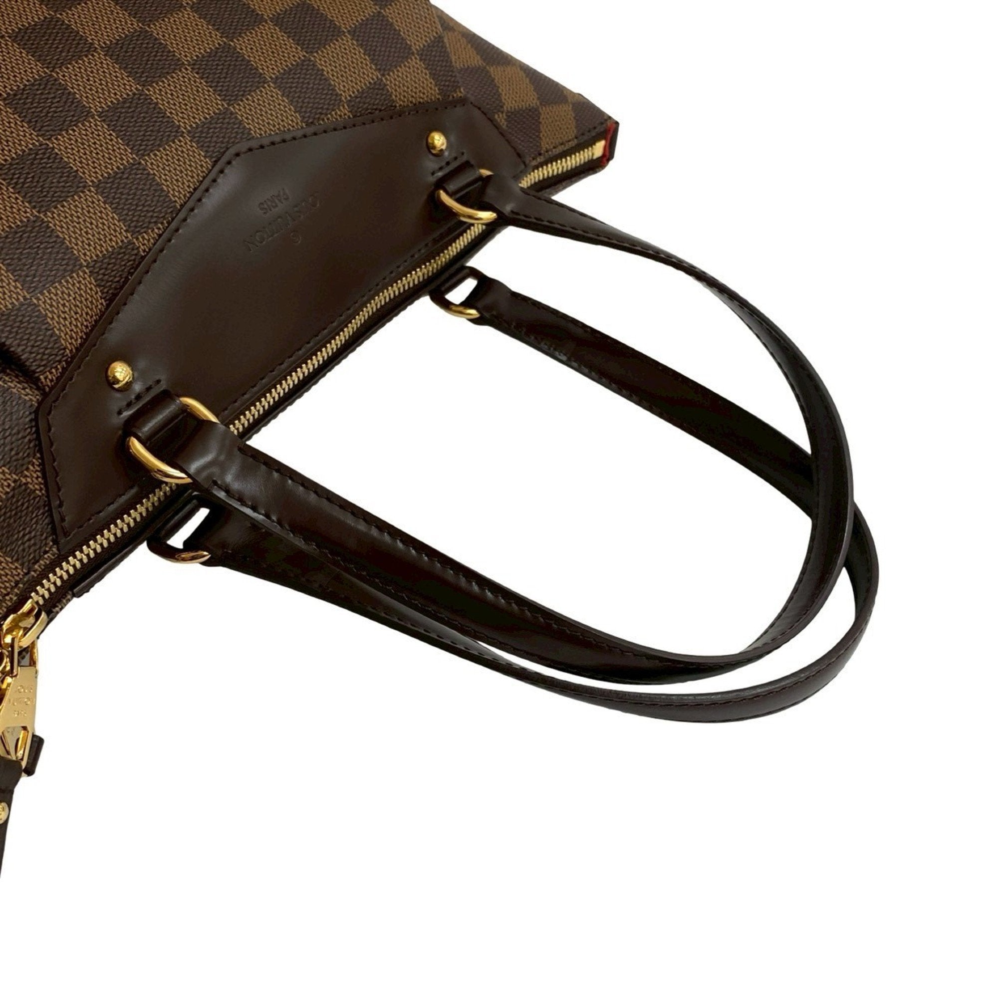 Louis Vuitton Brown Leather Pvc Handbag Tote Bag (Pre-Owned)