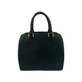 Louis Vuitton Black Leather Handbag Tote Bag (Pre-Owned)