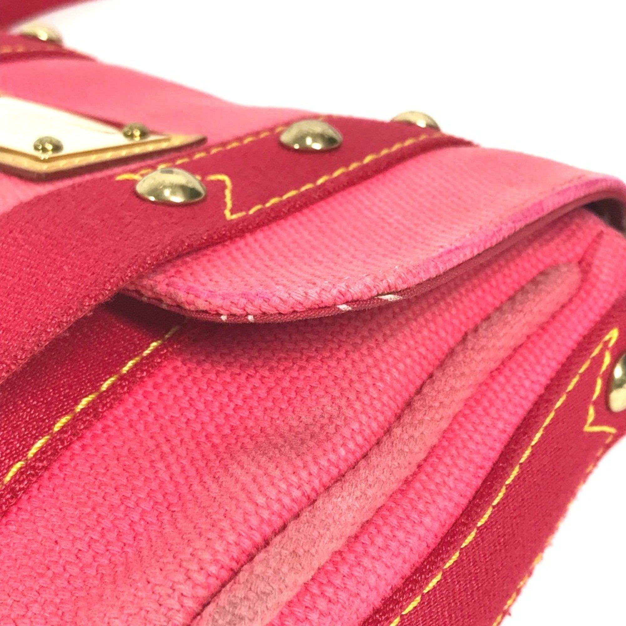 Louis Vuitton Pink Canvas Handbag Shoulder Bag (Pre-Owned)