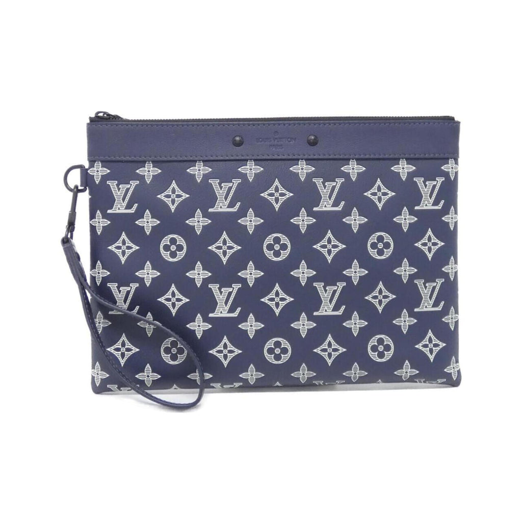 Louis Vuitton Navy Leather Handbag (Pre-Owned)