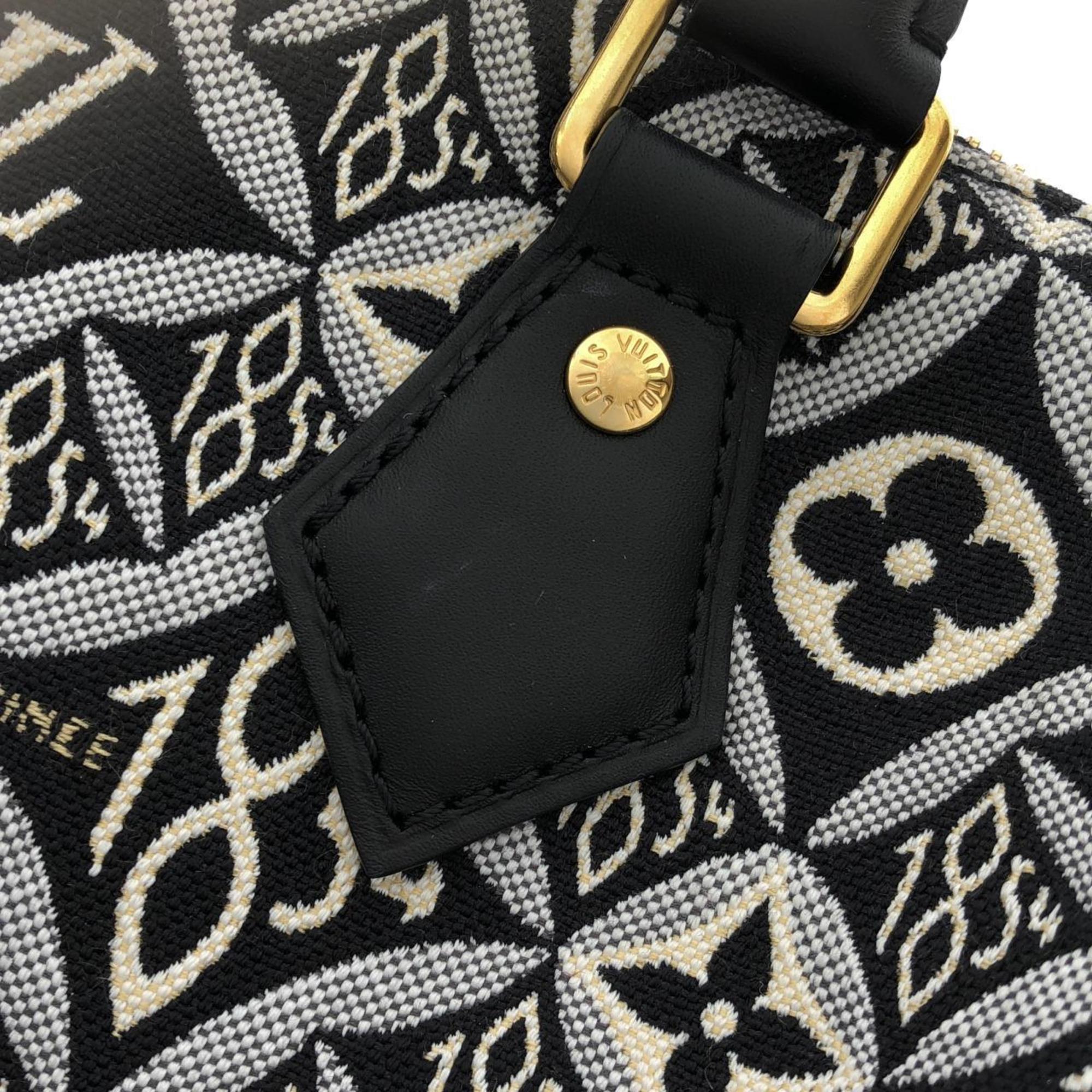 Louis Vuitton Black Jacquard Boston Bag (Pre-Owned)