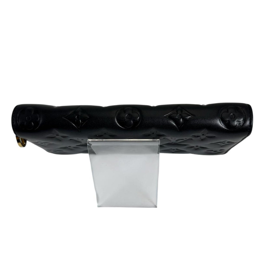 Louis Vuitton Monogram Black Noir Leather Long Wallet (Bi-Fold) (Pre-Owned)
