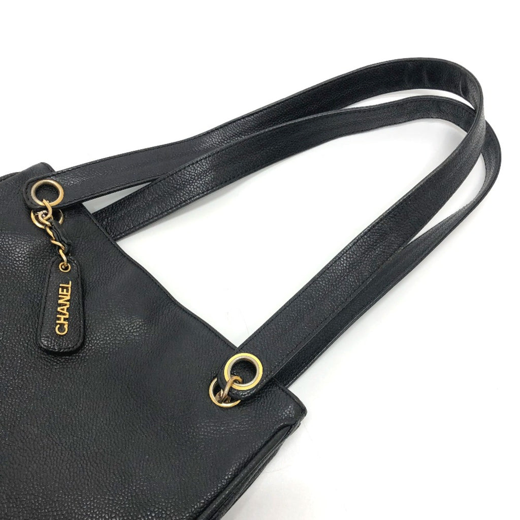 Vintage Open Chain Tote Caviar Medium