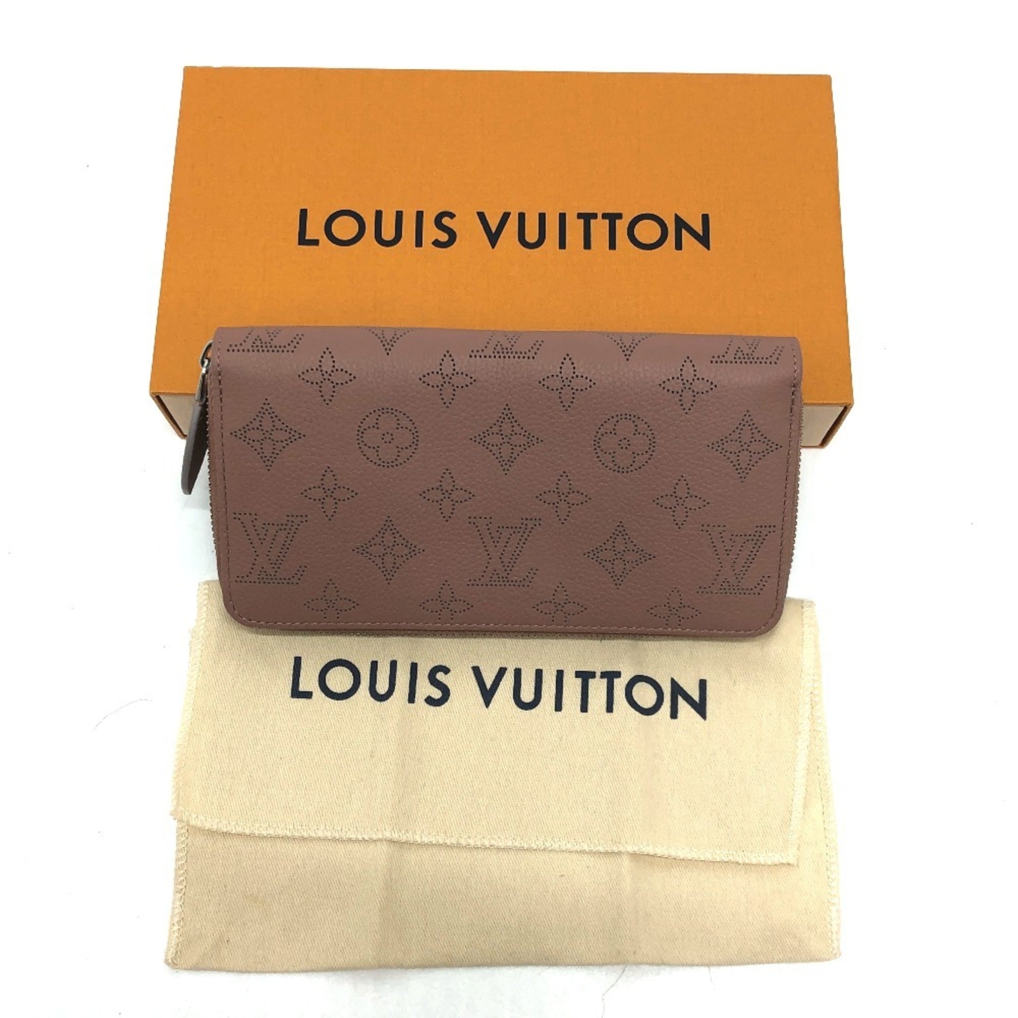 Louis Vuitton Mahina Pink Mahina Leather Long Wallet (Bi-Fold) (Pre-Owned)