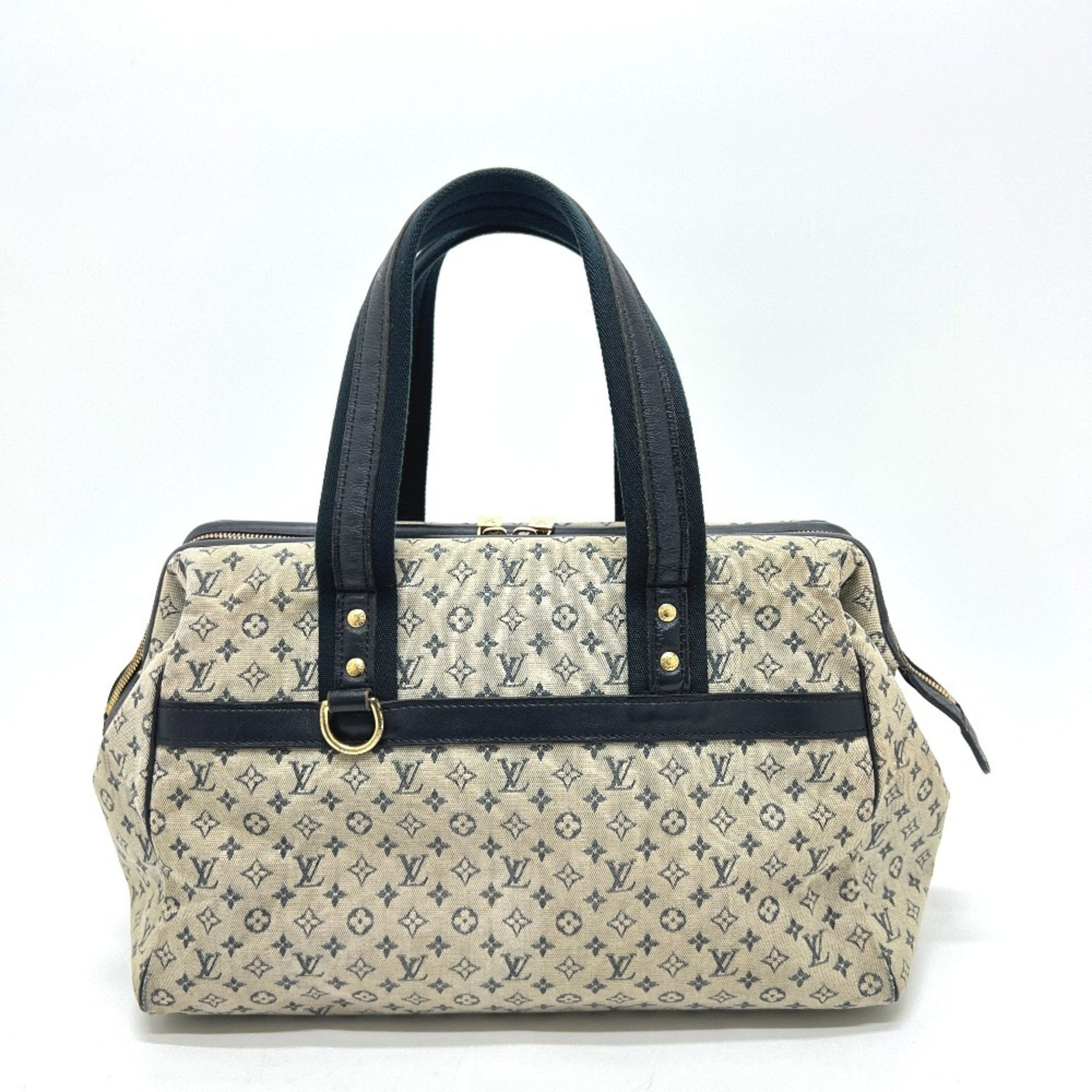 Louis Vuitton Galle Monogram Navy Monogram Mini Boston Bag Handbag (Pre-Owned)