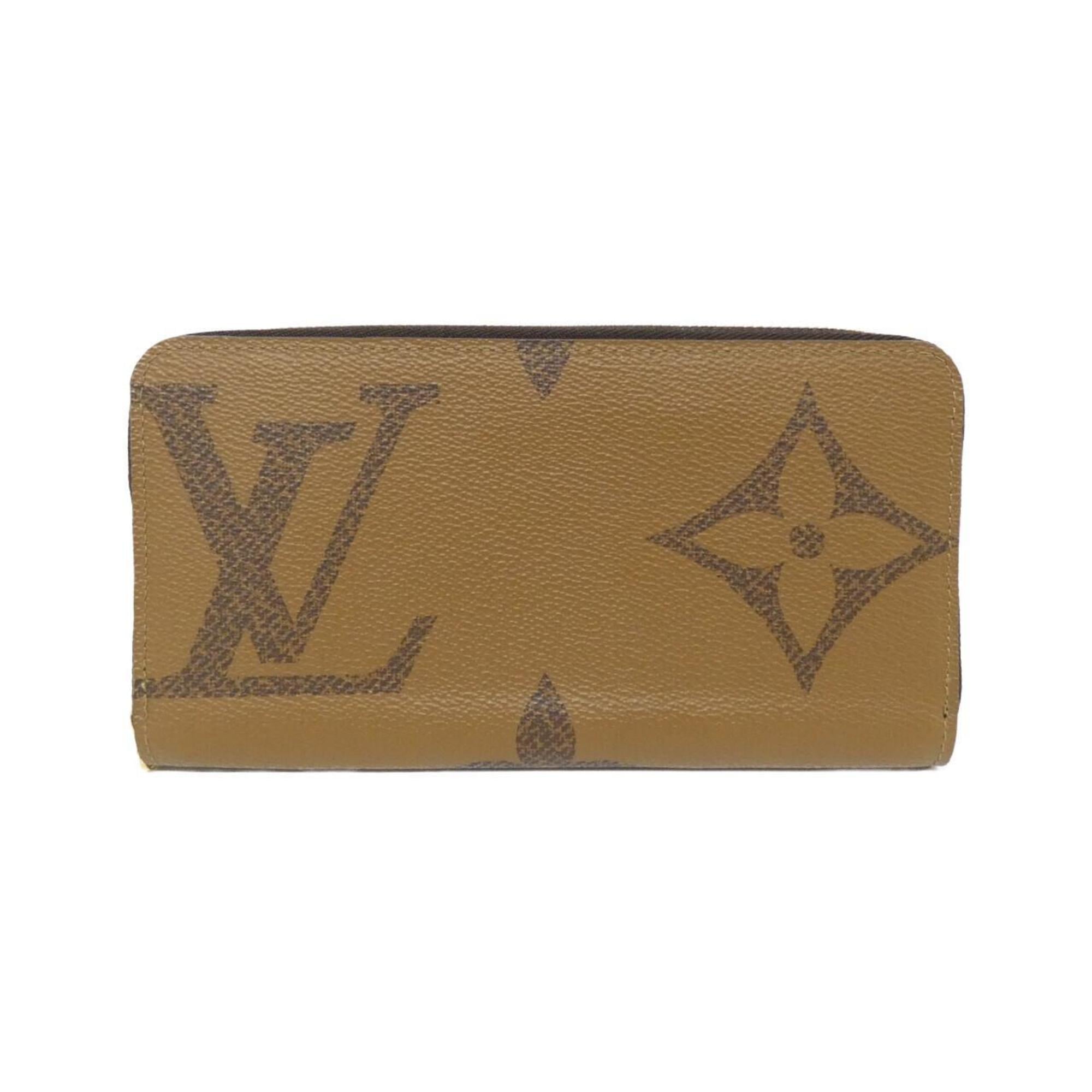 Louis Vuitton Marron Coated Canvas Long Wallet (Bi-Fold) (Pre-Owned)
