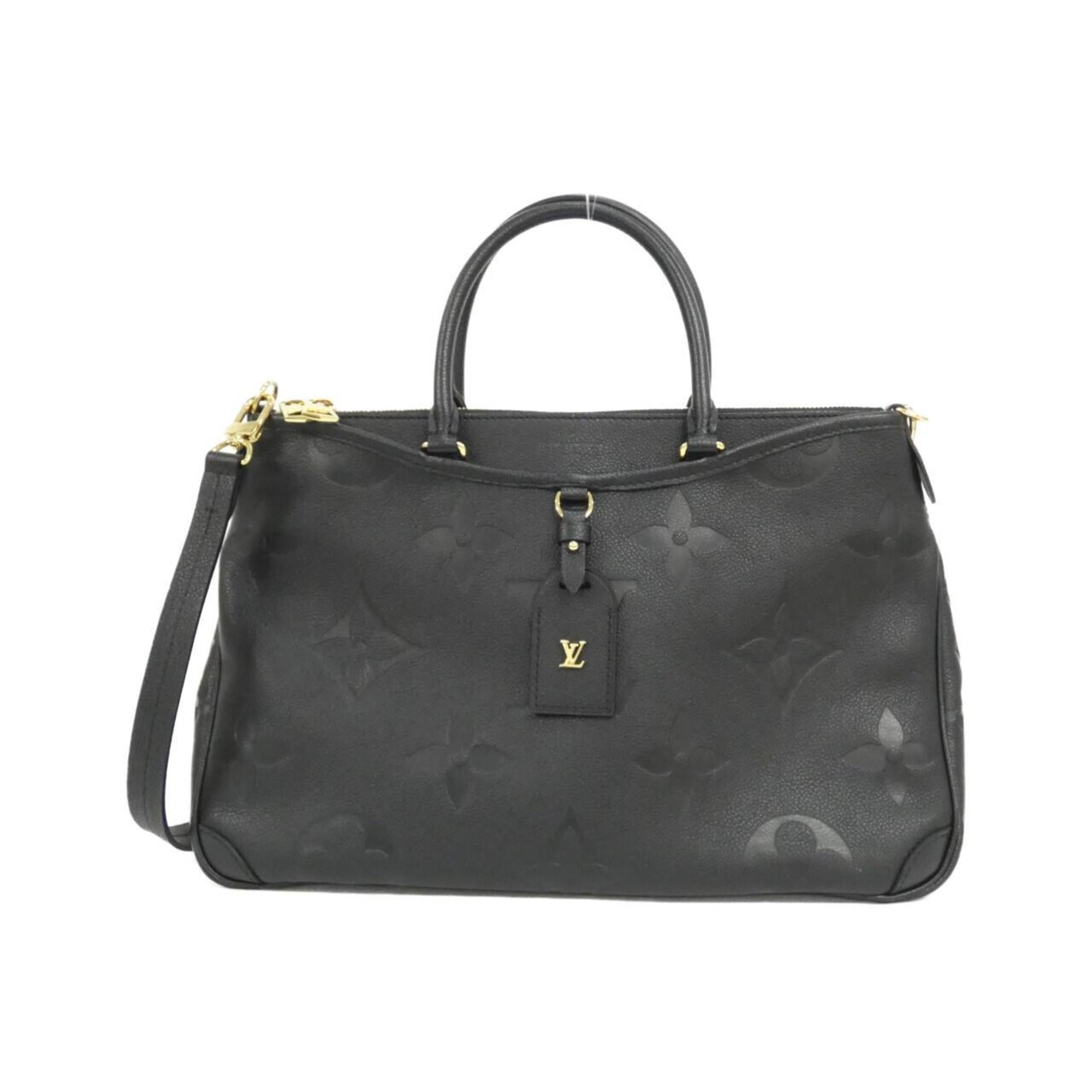 Louis Vuitton Black Leather Handbag (Pre-Owned)