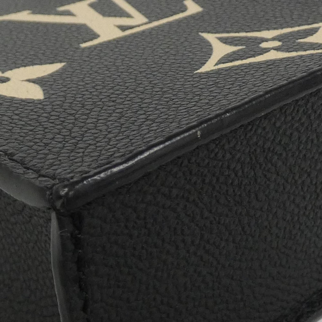 Louis Vuitton Monogram Empreinte Beige Black Leather Handbag (Pre-Owned)