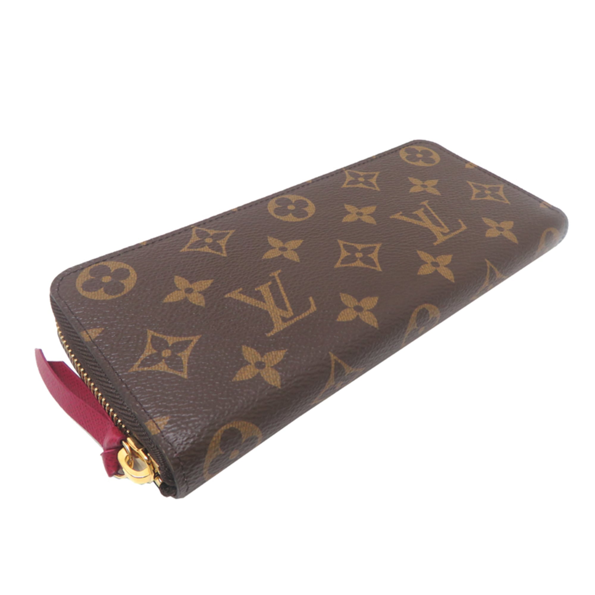 Louis Vuitton Brown Fuchsia Monogram Long Bill Wallet (Bi-Fold) (Pre-Owned)
