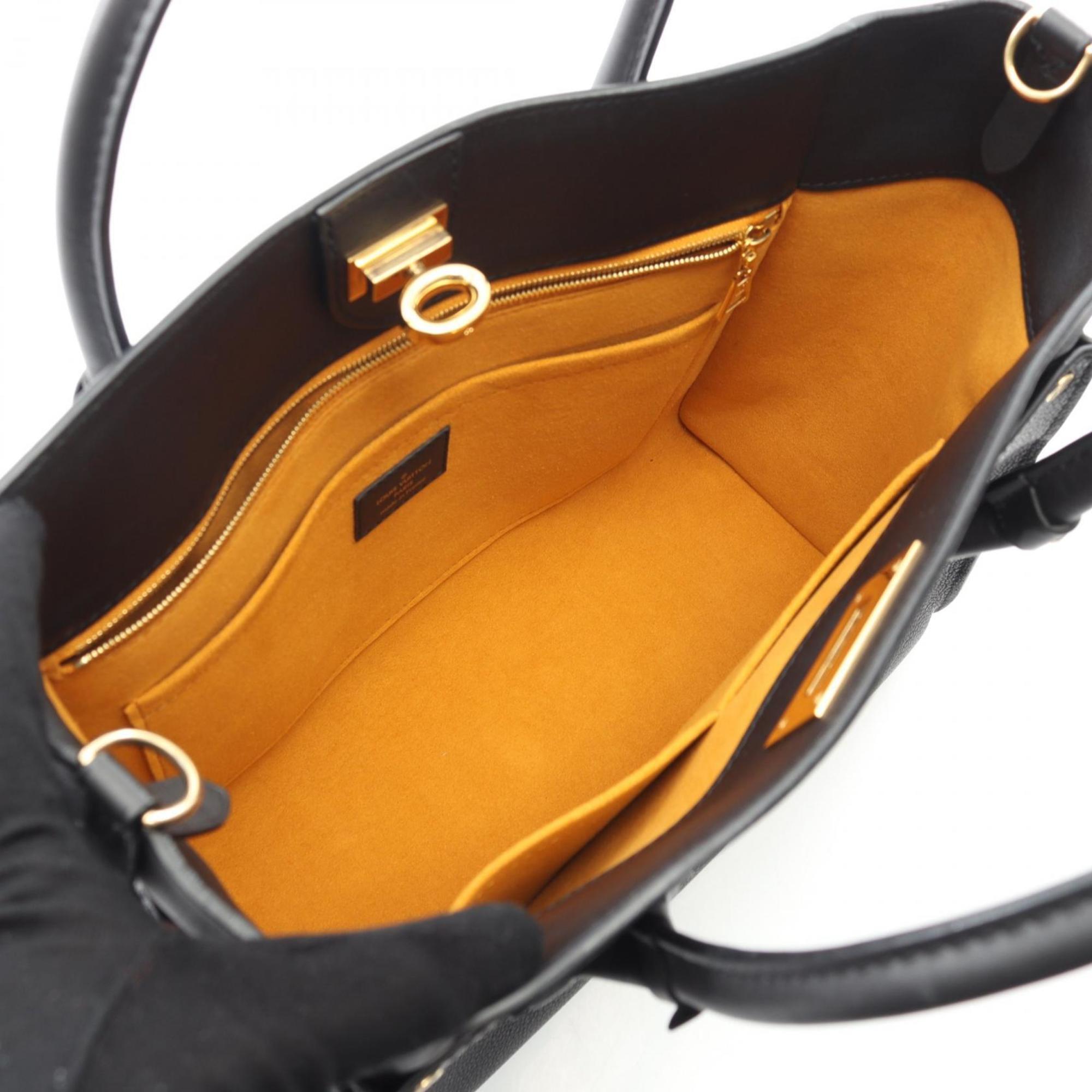Louis Vuitton Black Leather Handbag (Pre-Owned)