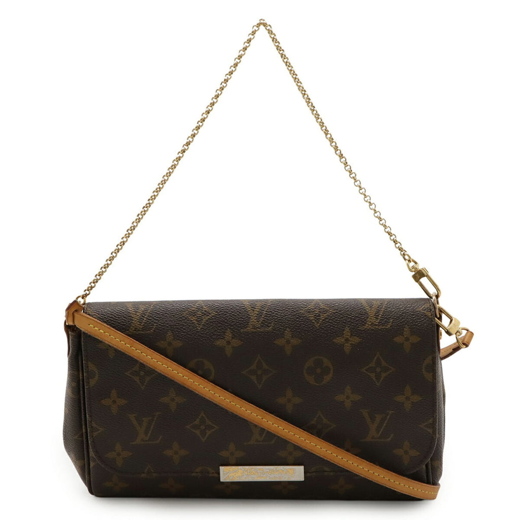 Louis Vuitton Brown Monogram Canvas Clutch Bag Shoulder Bag (Pre-Owned)
