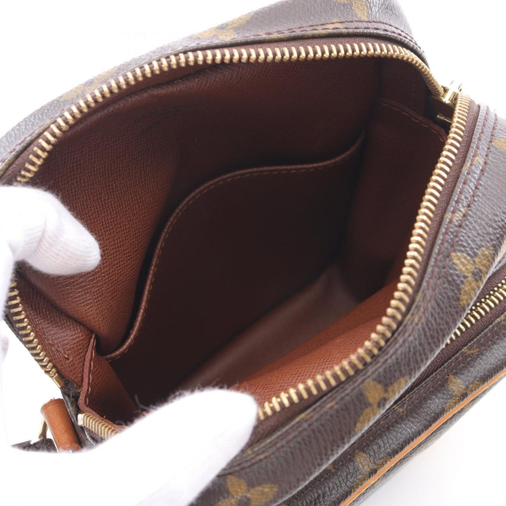 Louis Vuitton Brown Pvc Coated Canvas Leather Shoulder Bag (Pre-Owned)
