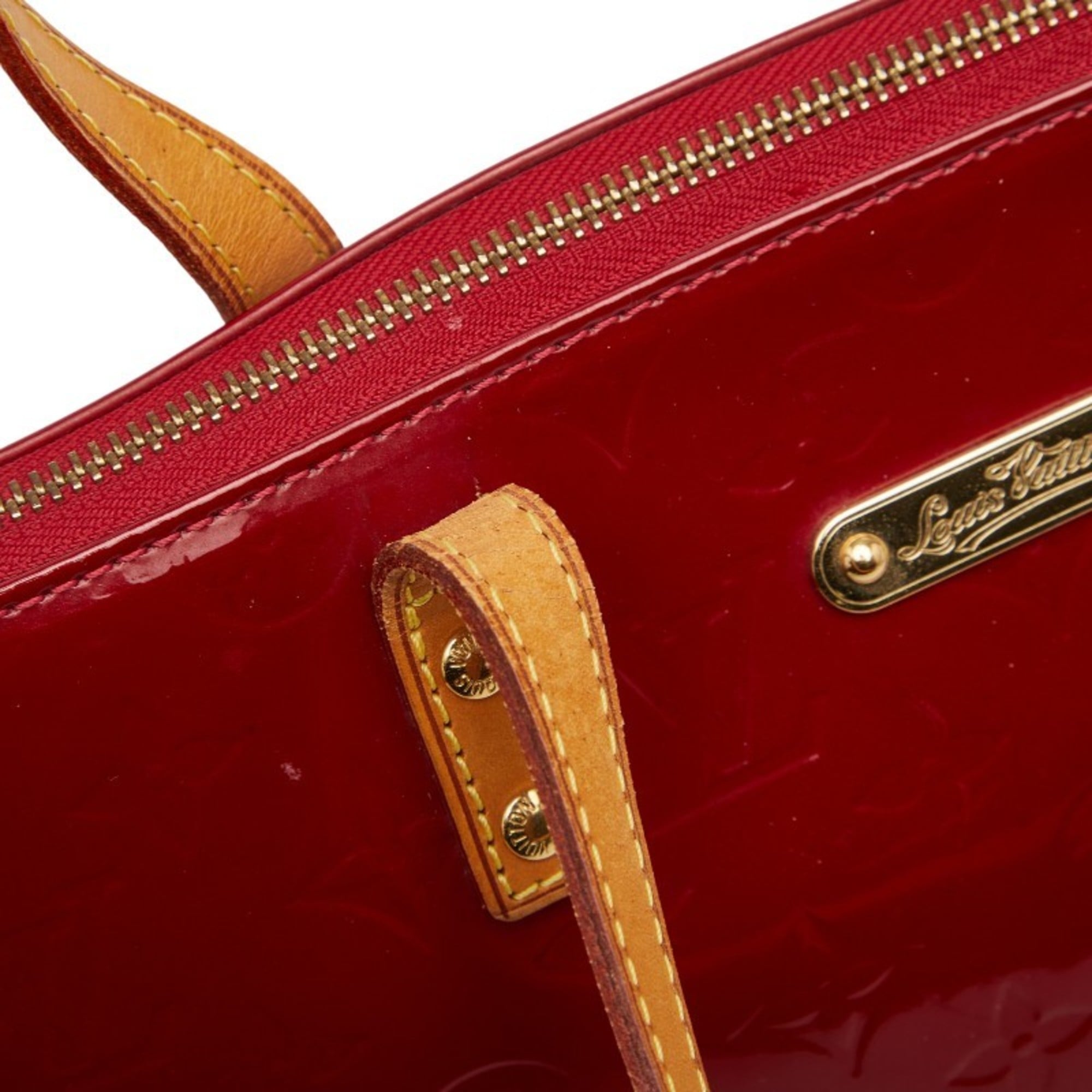 Louis Vuitton Pomme D'amour Red Color Patent Leather Handbag Tote Bag (Pre-Owned)