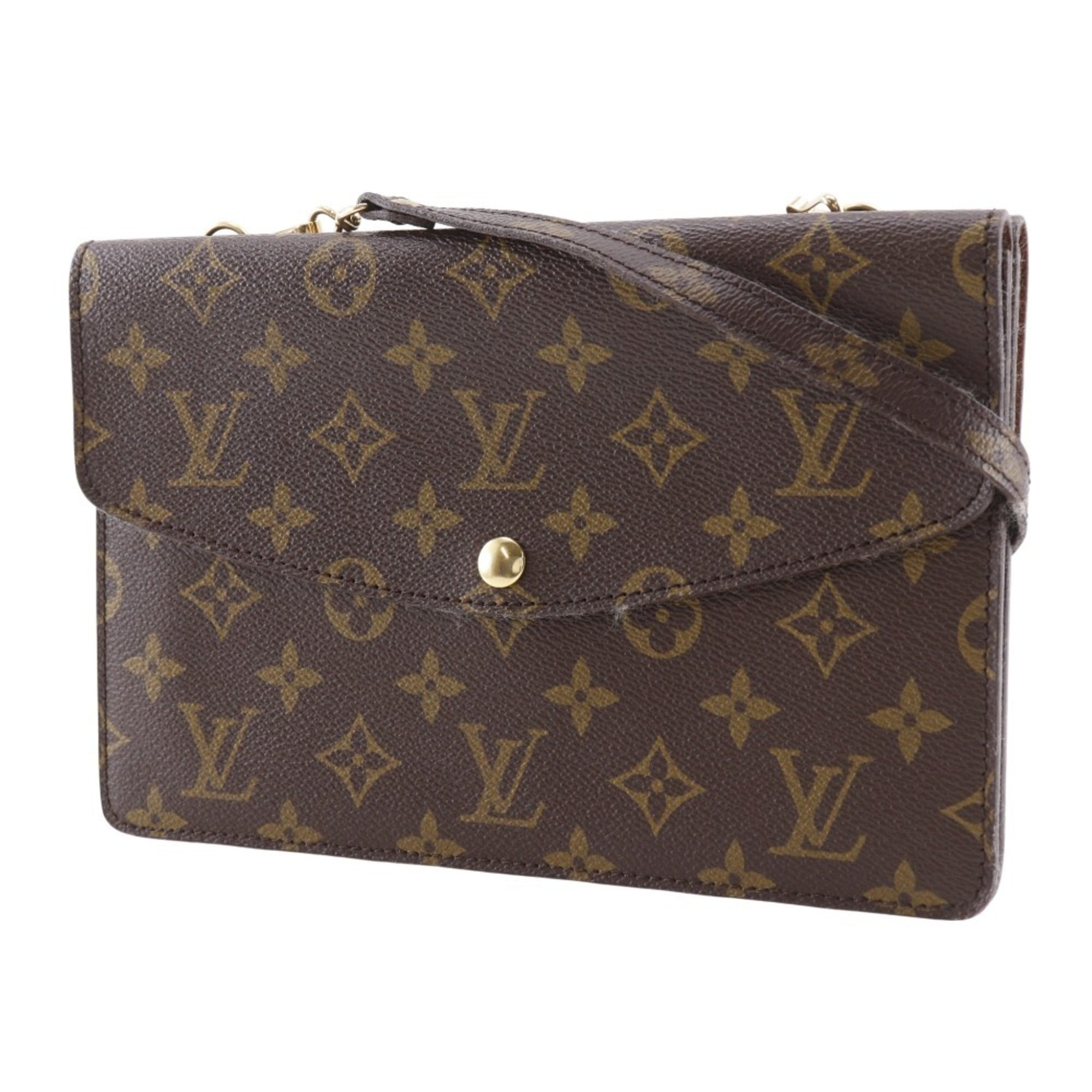 Louis Vuitton Brown Monogram Canvas Shoulder Bag (Pre-Owned)