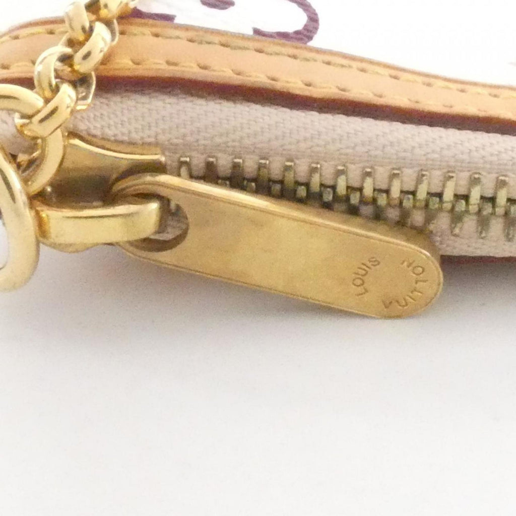 Louis Vuitton White Coated Canvas Pochette Pouch (Pre-Owned)