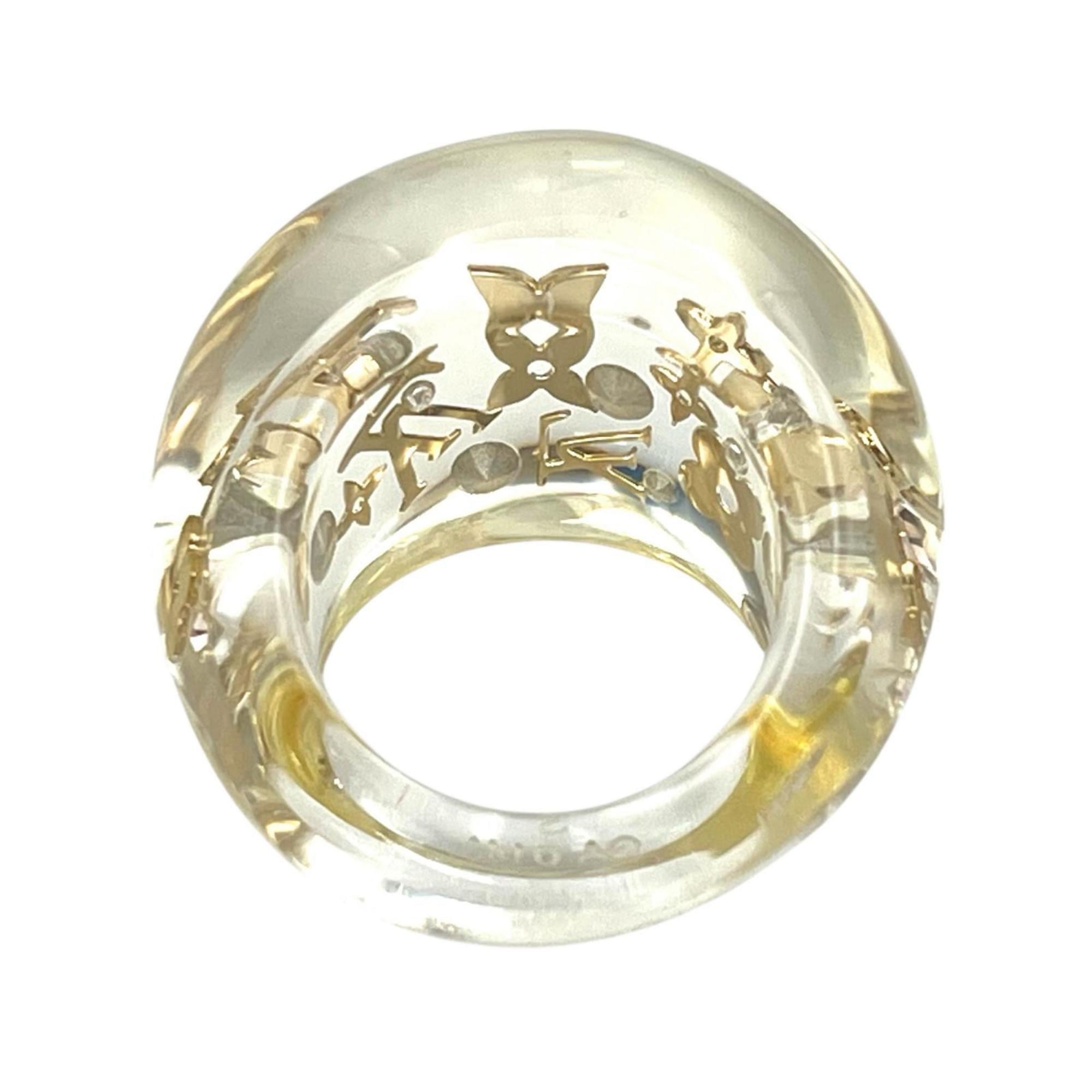 Louis Vuitton Silver Clear Band Ring (Pre-Owned)