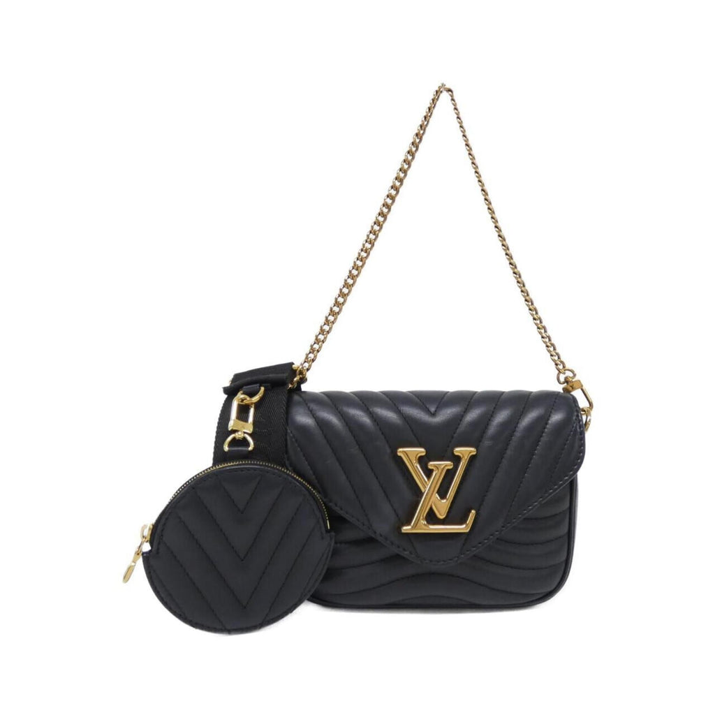 Louis Vuitton Black Leather Pochette Shoulder Bag (Pre-Owned)