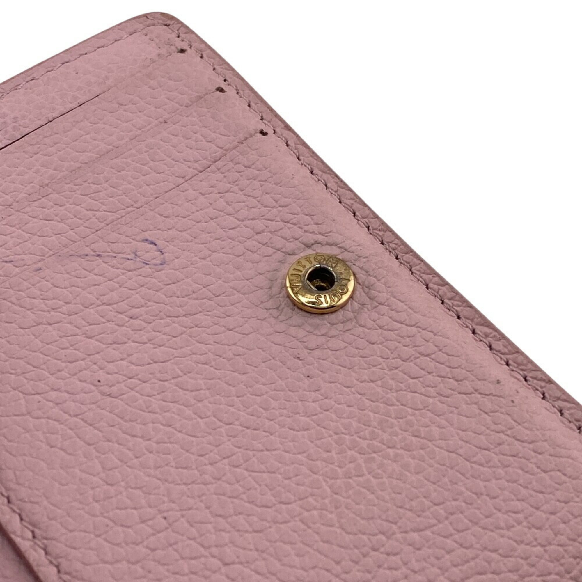 Louis Vuitton Pink Leather Wallet (Bi-Fold) (Pre-Owned)