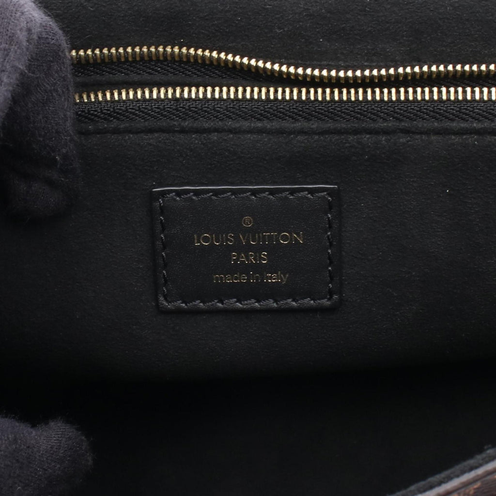 Louis Vuitton Black Brown Damier Canvas Ivory Coated Canvas Shoulder Bag (Pre-Owned)