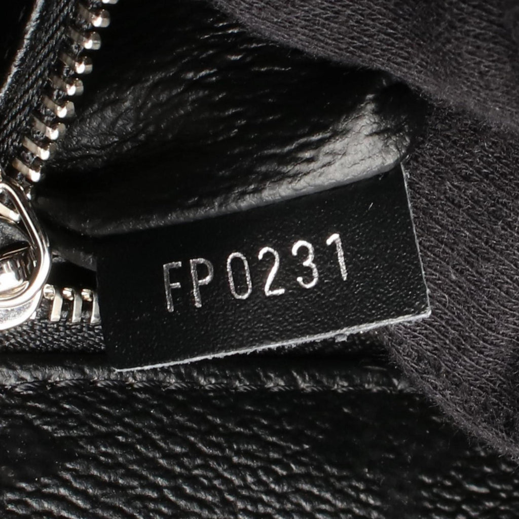 Louis Vuitton Black White Canvas Leather Tote Bag (Pre-Owned)