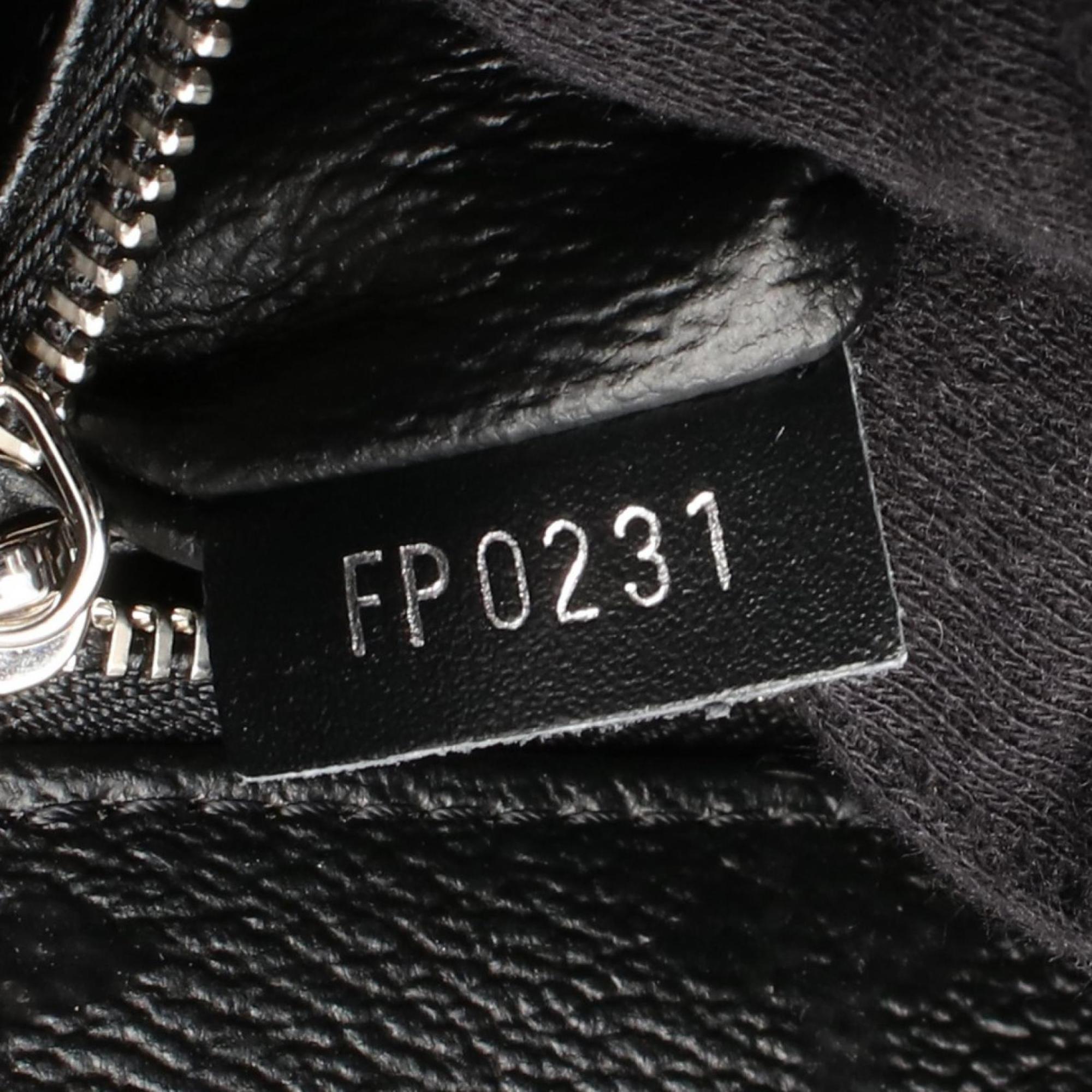 Louis Vuitton Black White Canvas Leather Tote Bag (Pre-Owned)