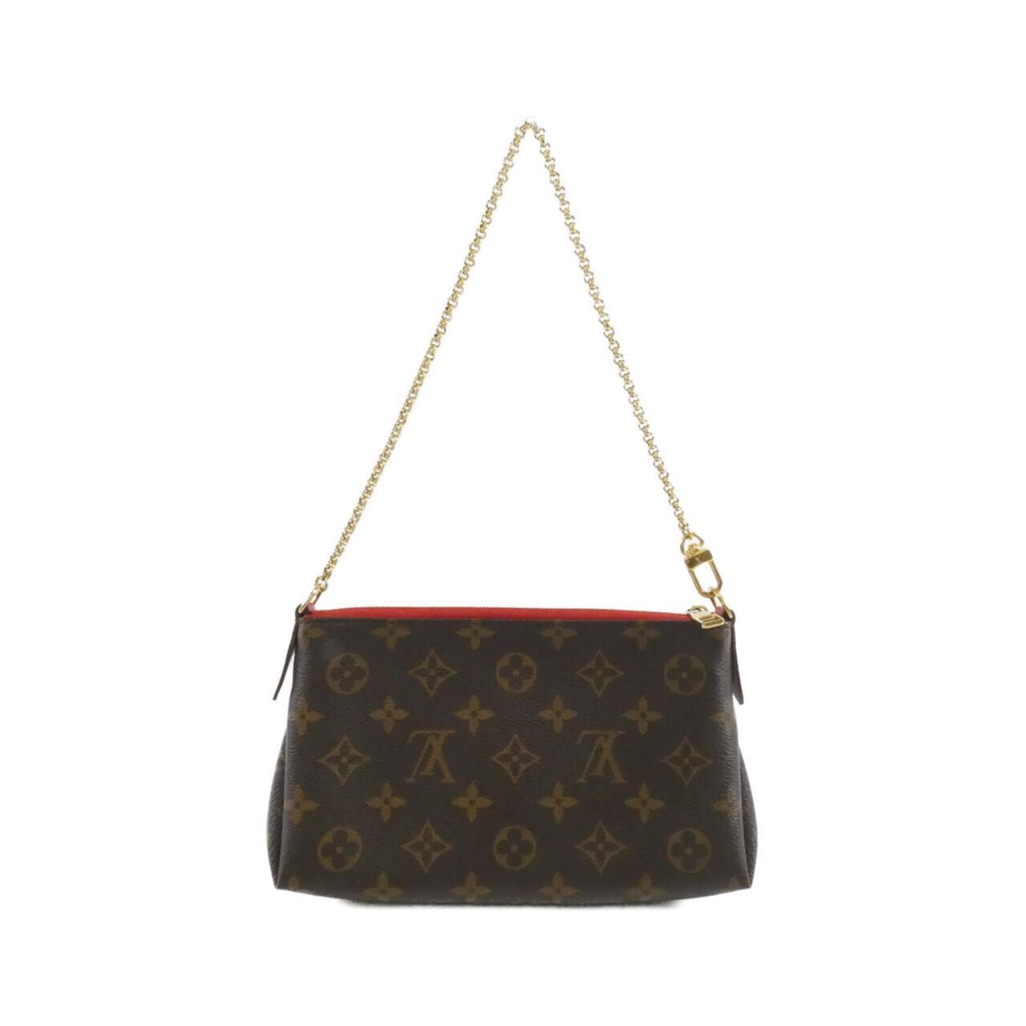 Louis Vuitton Brown Dark Brown Coated Canvas Shoulder Bag (Pre-Owned)