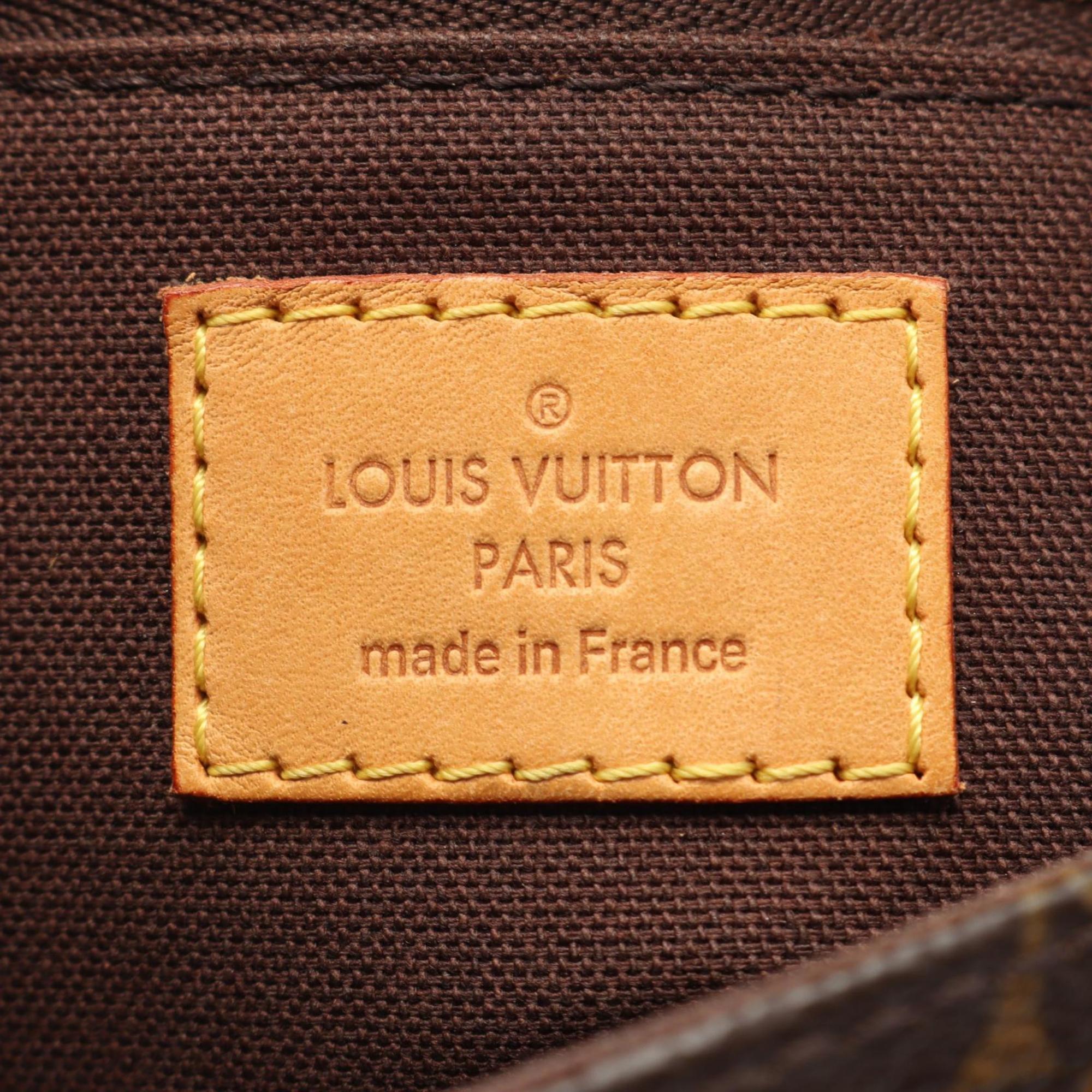 Louis Vuitton Brown Coated Canvas Leather Shoulder Bag (Pre-Owned)