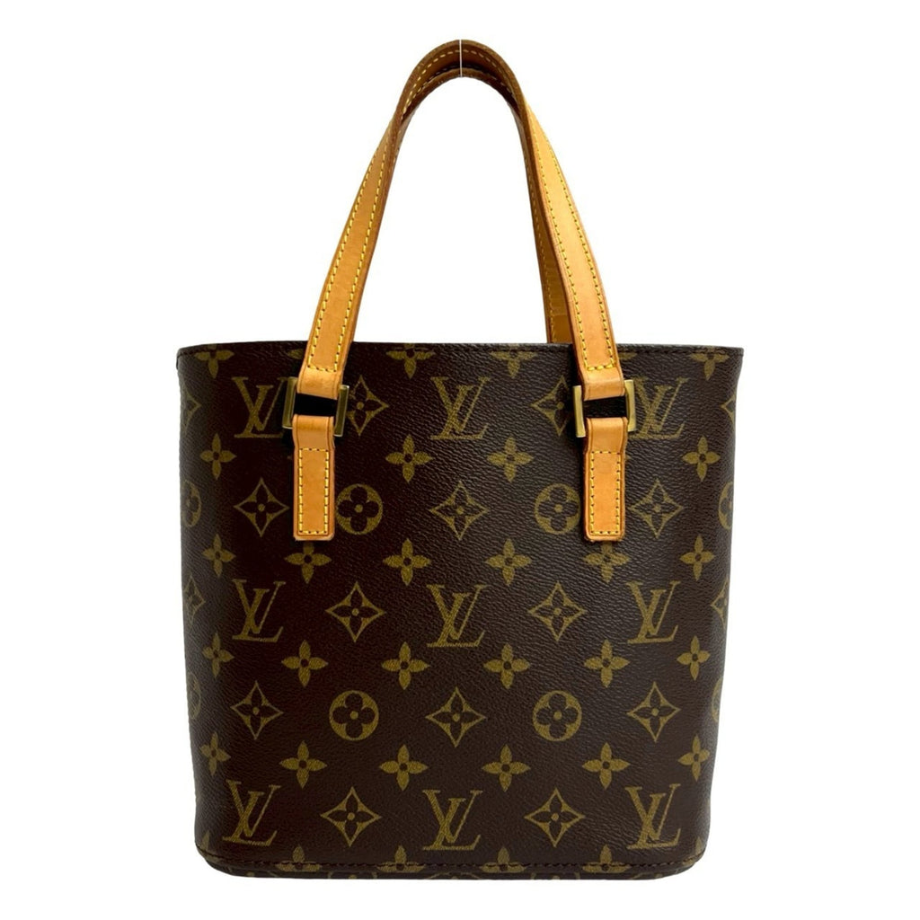 Louis Vuitton Brown Leather Pvc Handbag Tote Bag (Pre-Owned)