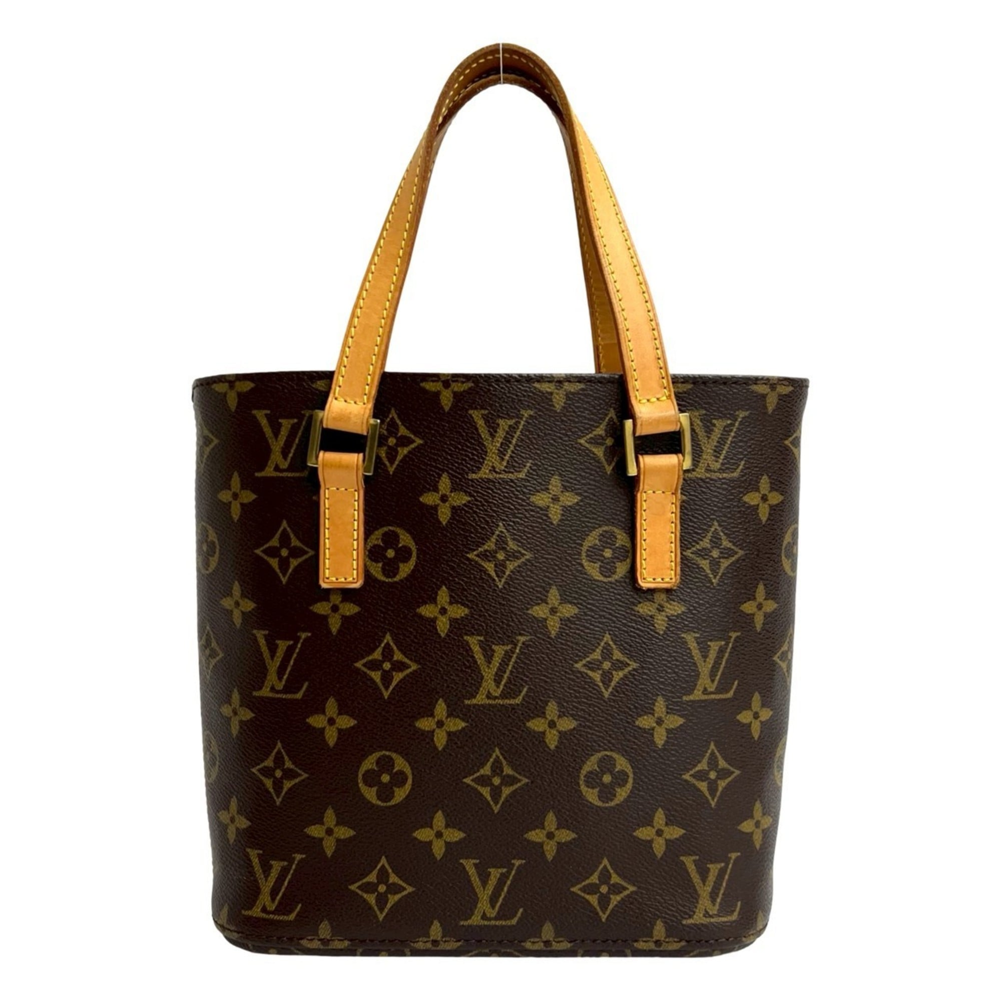 Louis Vuitton Brown Leather Pvc Handbag Tote Bag (Pre-Owned)