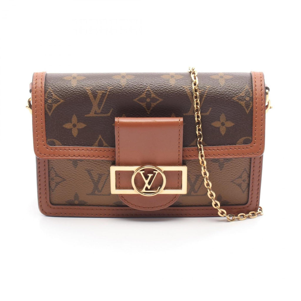 Louis Vuitton Beige Brown Coated Canvas Pvc Monogram Reverse Leather Shoulder Bag (Pre-Owned)